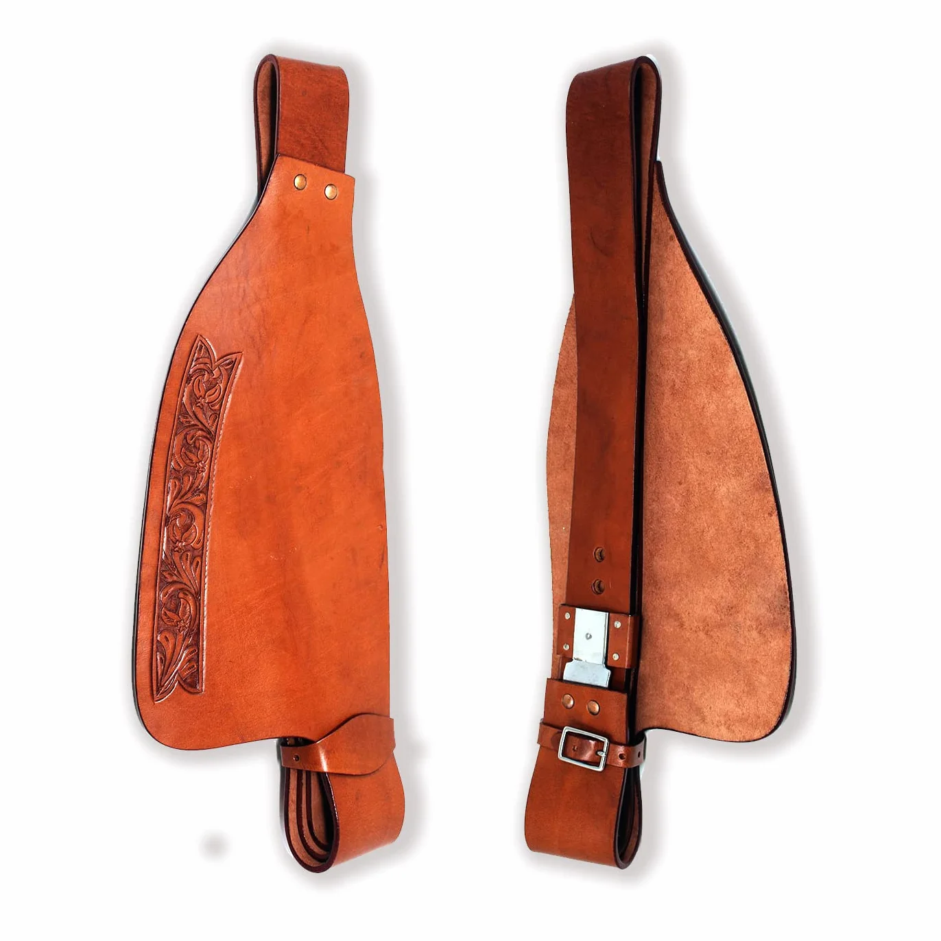 Cavallo Western Adulto Tooled Vera Pelle di Ricambio Parafanghi Sella Fatto a Mano Venduti in Coppia ME-WSF-008