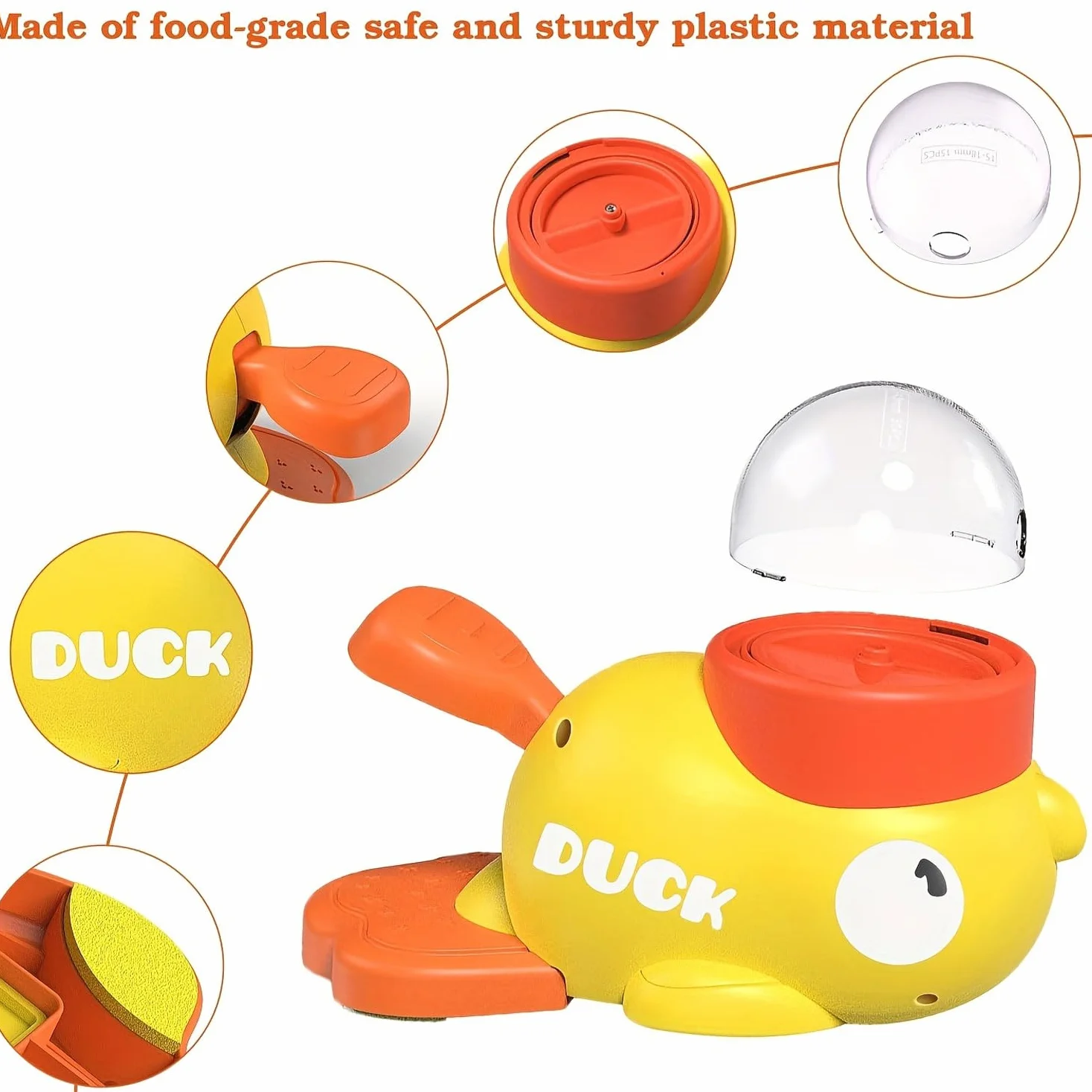 Giochi Di Intelligenza Cane, Dispenser Cibo Gatti, Giocattolo Interattivo a Forma di Anatra, Giocattolo Interattivo 2 In 1 per Cani e Mangiatoia Lenta, Dispenser per Cani d'Anatra