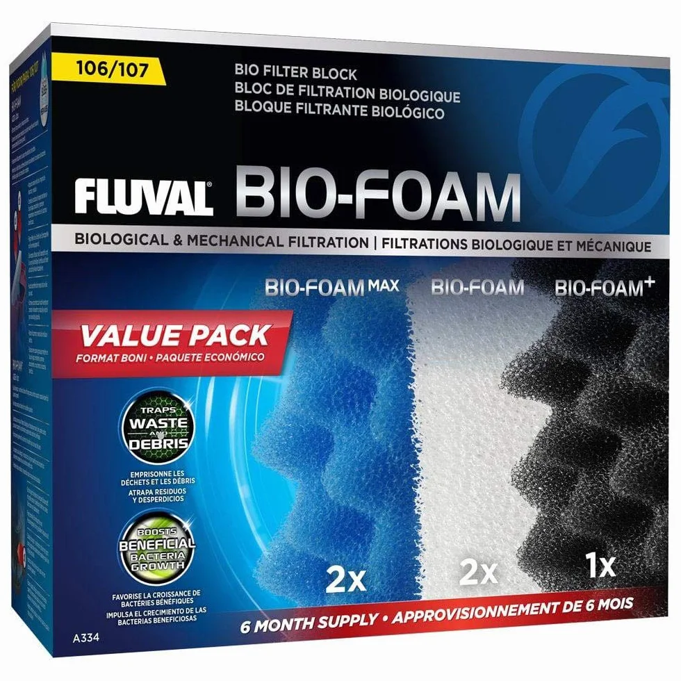 Fluval 107 Bio-Foam Pack 6 Miesięcy 250 g