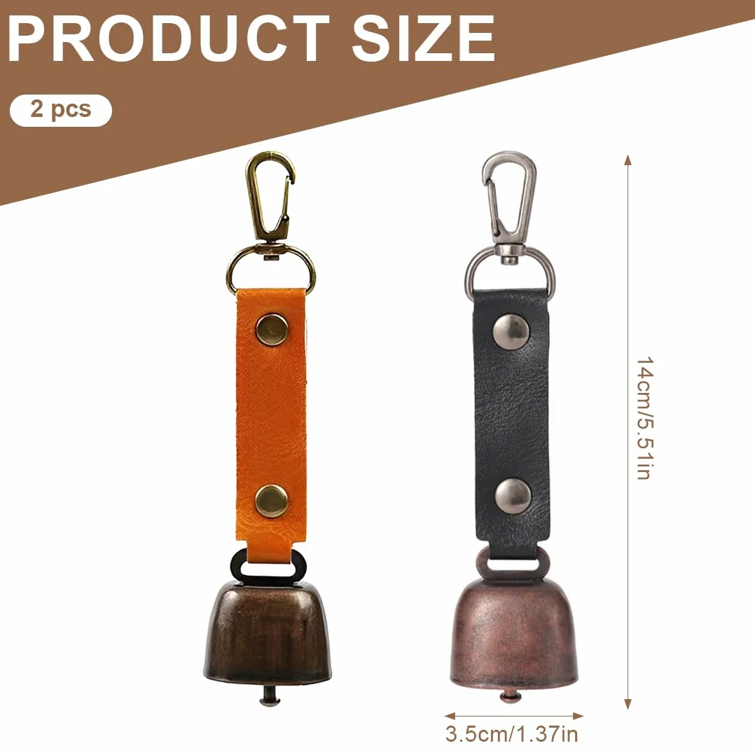 2 Pezzi Vintage Campanaccio Mucca Escursionismo Campana Campana Dell'Orso Escursione Campane Campanelli Per Animali Domestici Per Escursioni All'Aperto, Ciondoli Per Zaini, Collane Di Animali