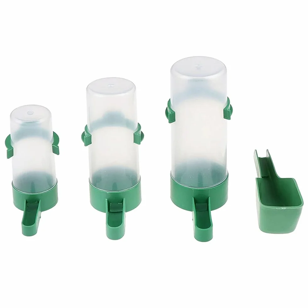 Abbeveratoio ad acqua per uccelli Abbeveratoio con pinza forniture per uccelli di Compagnie per pappagalli di Parruca Perruca calopsitte inseparabile