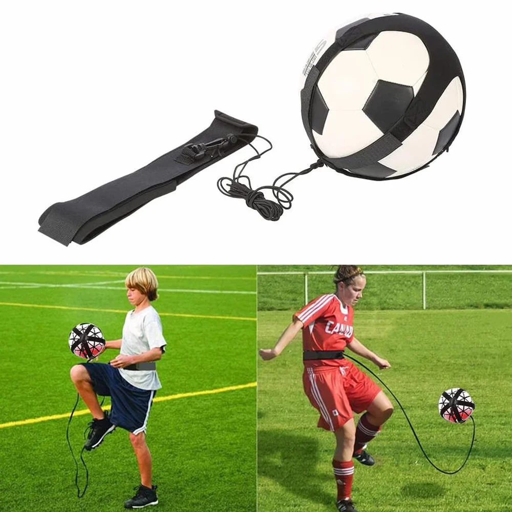 Allenatore di calcio con cinghia e corda elastica universale per allenamento principianti e professionisti