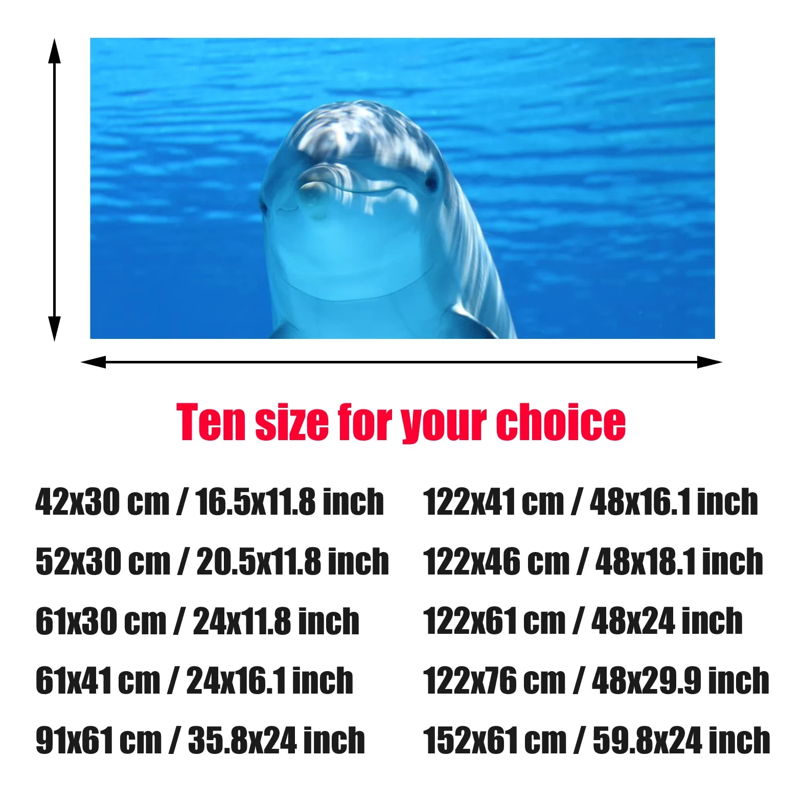 NIMOSA Adesivo sfondo acquario, adesivo per acquario, sfondo acquario, delfini oceanici in PVC, sfondo acquario, poster subacqueo, decorazione murale, 122 x 76 cm