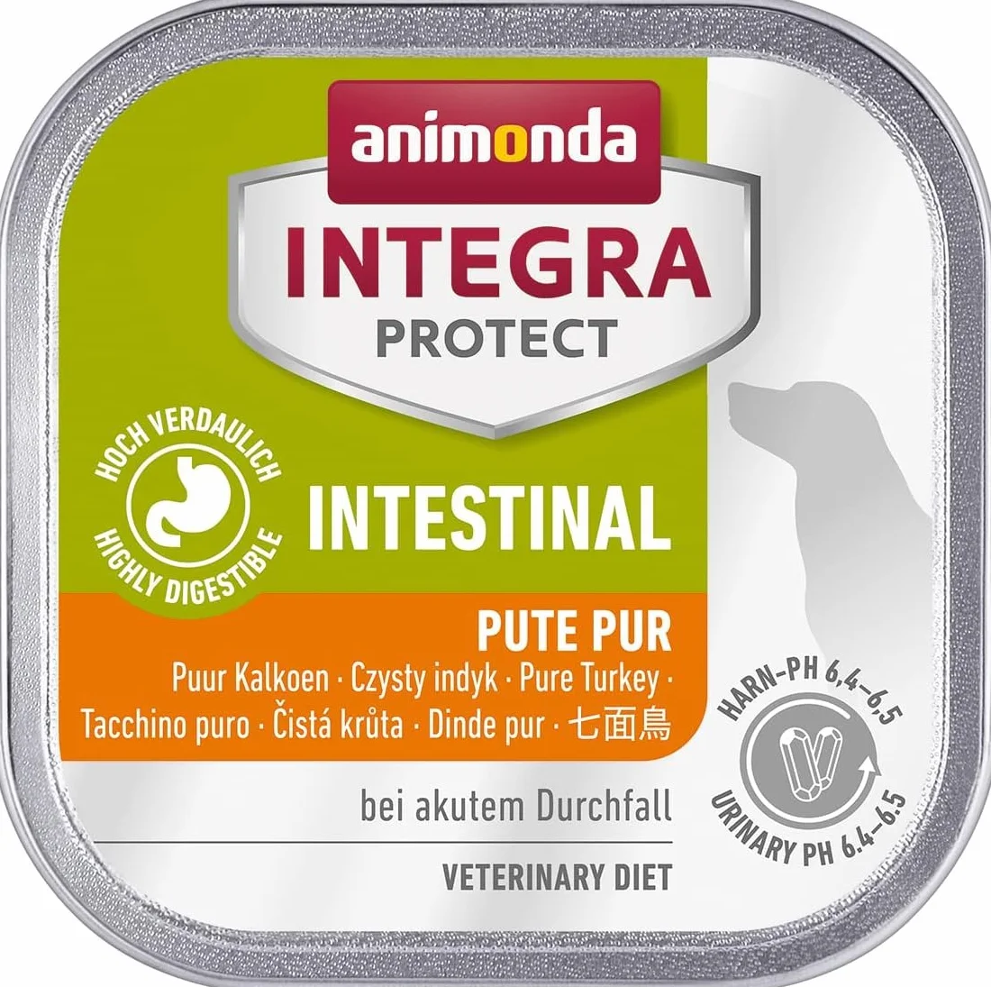 animonda Integra Protect Intestinal Cane, cibo dietetico per cani, alimento umido in caso di diarrea o vomito, puro tacchino, 11 x 150 g
