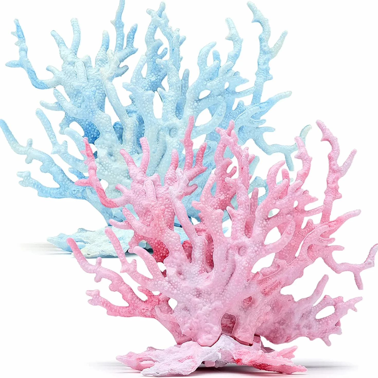 Corallo Artificiale Decorazione per Acquario 2 Pezzi Subacquea