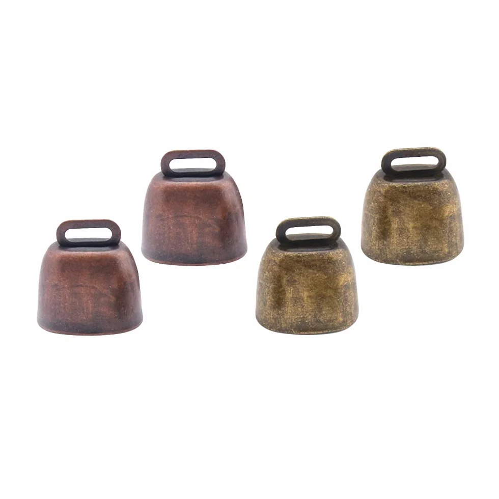 Campane per animali domestici, in rame, per la fattoria, anti-Lost Bells fai da te, 4 pezzi, rosso, bronzo e bronzo verde