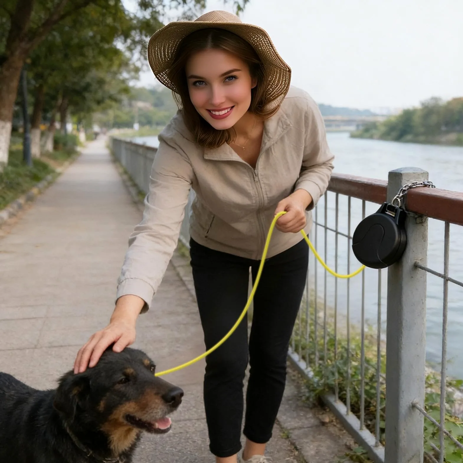 Guinzaglio Estensibile Per Cani Robusto e a Lunga Durata | Estensibile da Parete per Cuccioli e Cani Adatto A Animali Passeggiata Corsa Escursionismo Campeggio Spiaggia Cortile