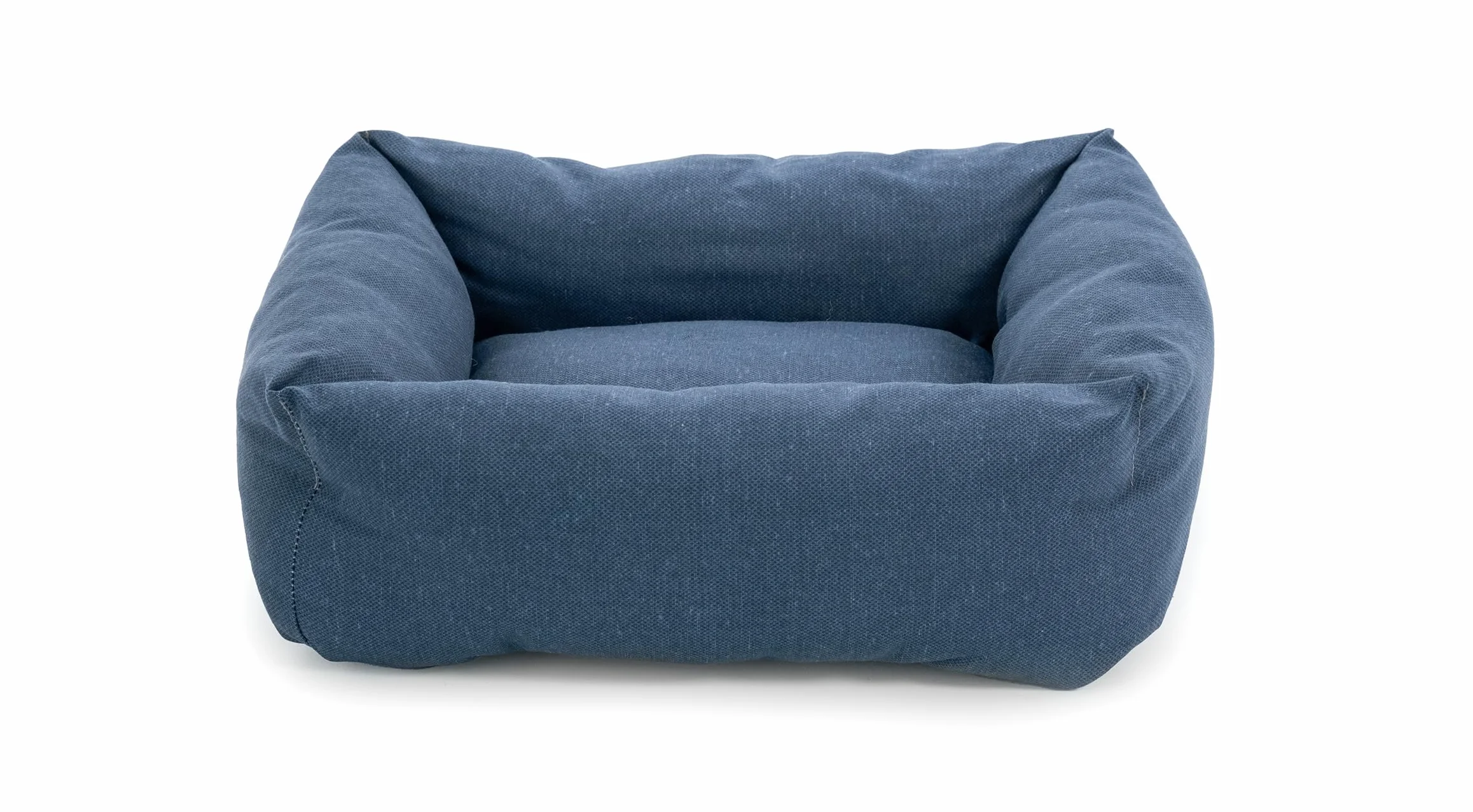 Cuccia per Cani e Gatti Mono in Cotone Blu 70x50x17 cm Lettino Imbottito a Rapida Asciugatura