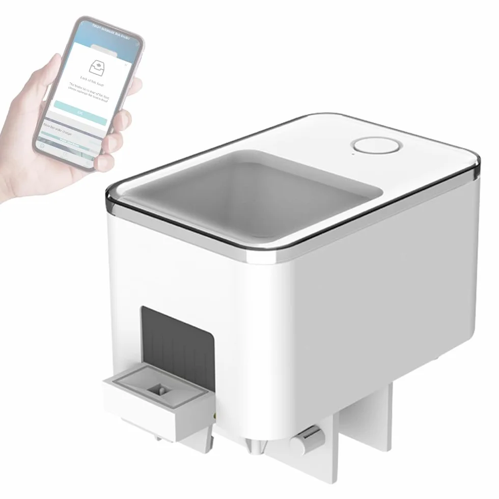 Weytoll Mangiatoia Automatica Acquario 100mL Wi-Fi App Controllo Tempo