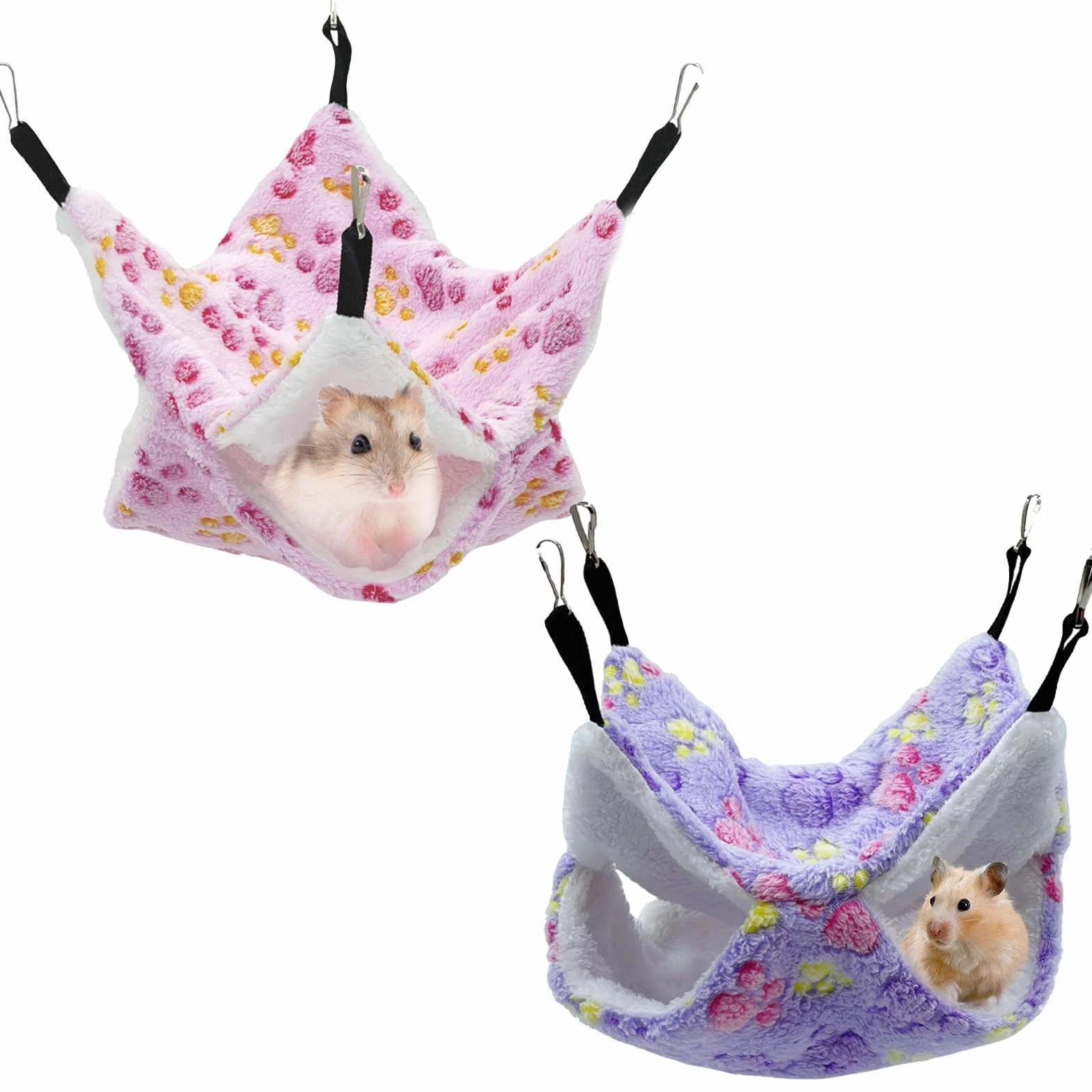 2 pezzi di piccola amaca per porcellini d'India, amache per ratti furetti per animali di piccola taglia, morbida e calda gabbia per animali domestici, accessori per piccoli animali da appendere per