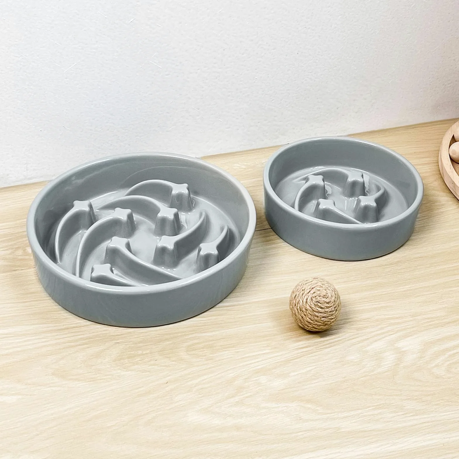 Mangiatoia antiscivolo per animali domestici con base antiscivolo per cani e gatti ciotola in ceramica antiscivolo per mangiare lentamente ciotola per cani e cani di piccola taglia