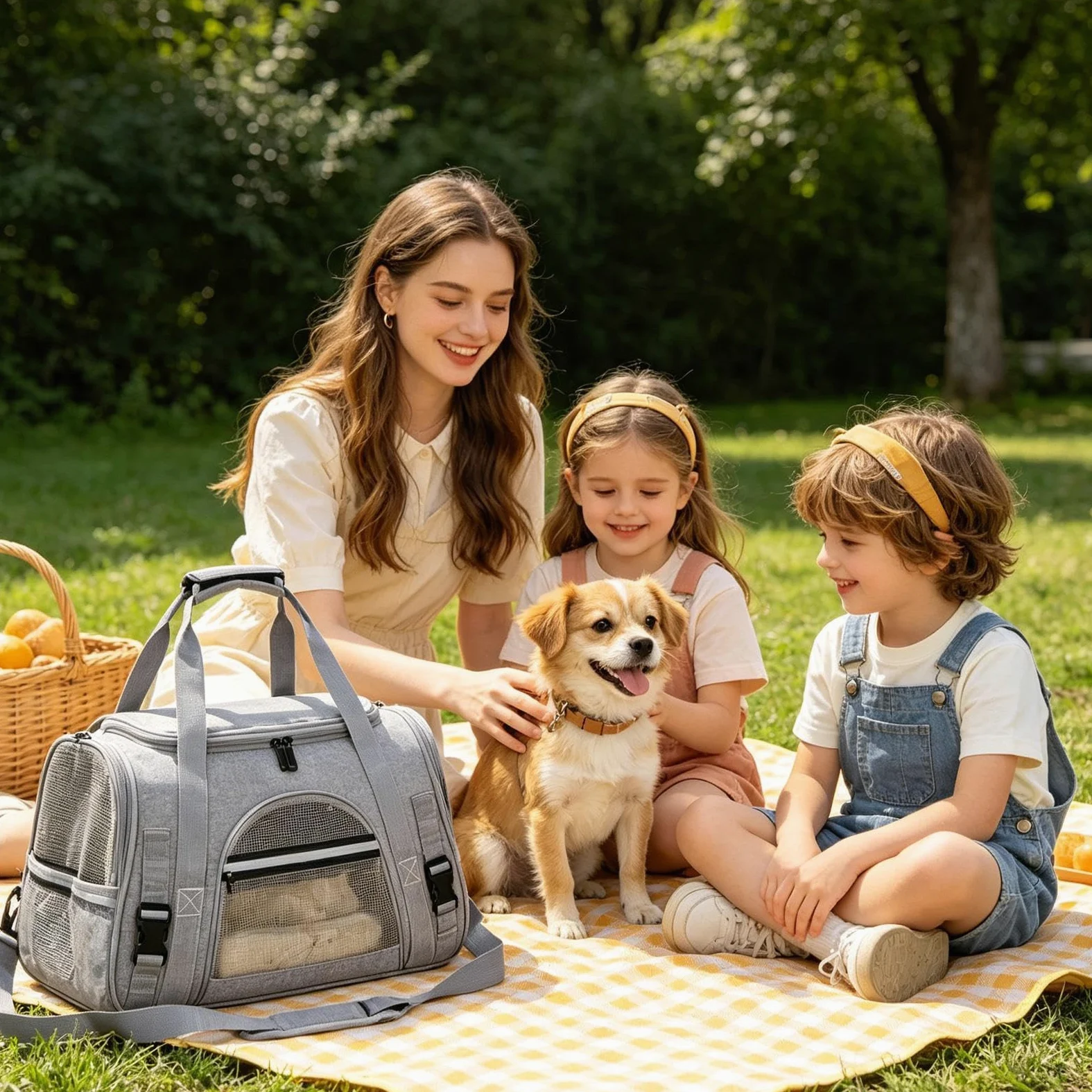Borsa Trasportino Per Gatti Morbido e Pieghevole per Animali | Trasportino A Spalla da Cuccioli Per Viaggi Vacanze Passeggiate Escursioni Viaggi Uscite Fuori Porta Campeggio Picnic