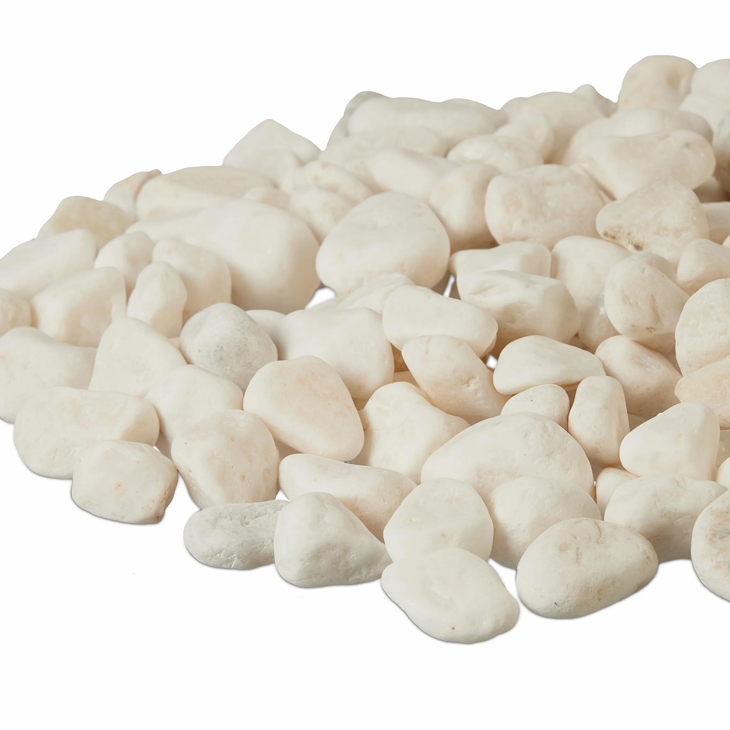 Relaxdays Sassolini Decorativi per Vasi, 5kg Sassi da Giardino, Pietre Acquario, Ghiaia 15-25mm, Ciottoli Piante, Bianco