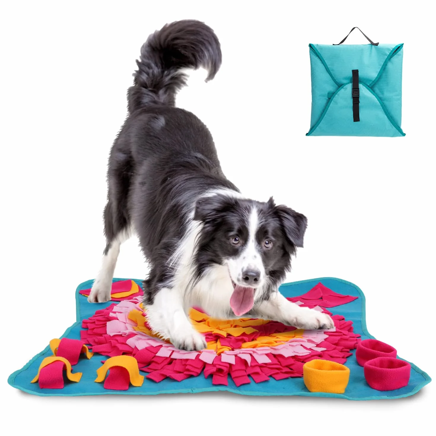 Nobleza - Sniffing Mat Tappetino Olfattivo Cane, Giochi Attivazione Mentale Cane, Tappeto Cani Giochi intelligenza, Tappetini Puzzle per Addestramento Cani Lavabile Interattivi, 70 * 70CM