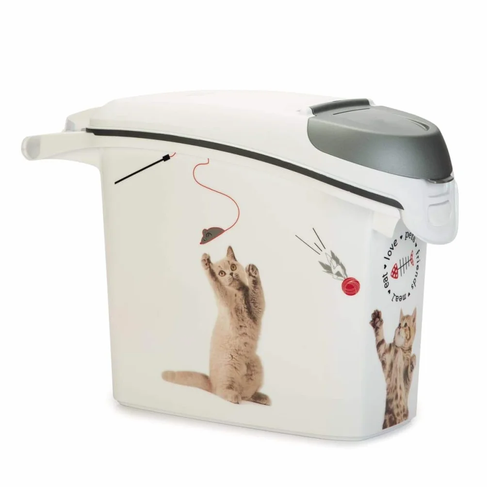 Curver Contenitore per Alimenti da 6 kg per Gatto, 15 L, Bianco, 23 x 50 x 36 cm