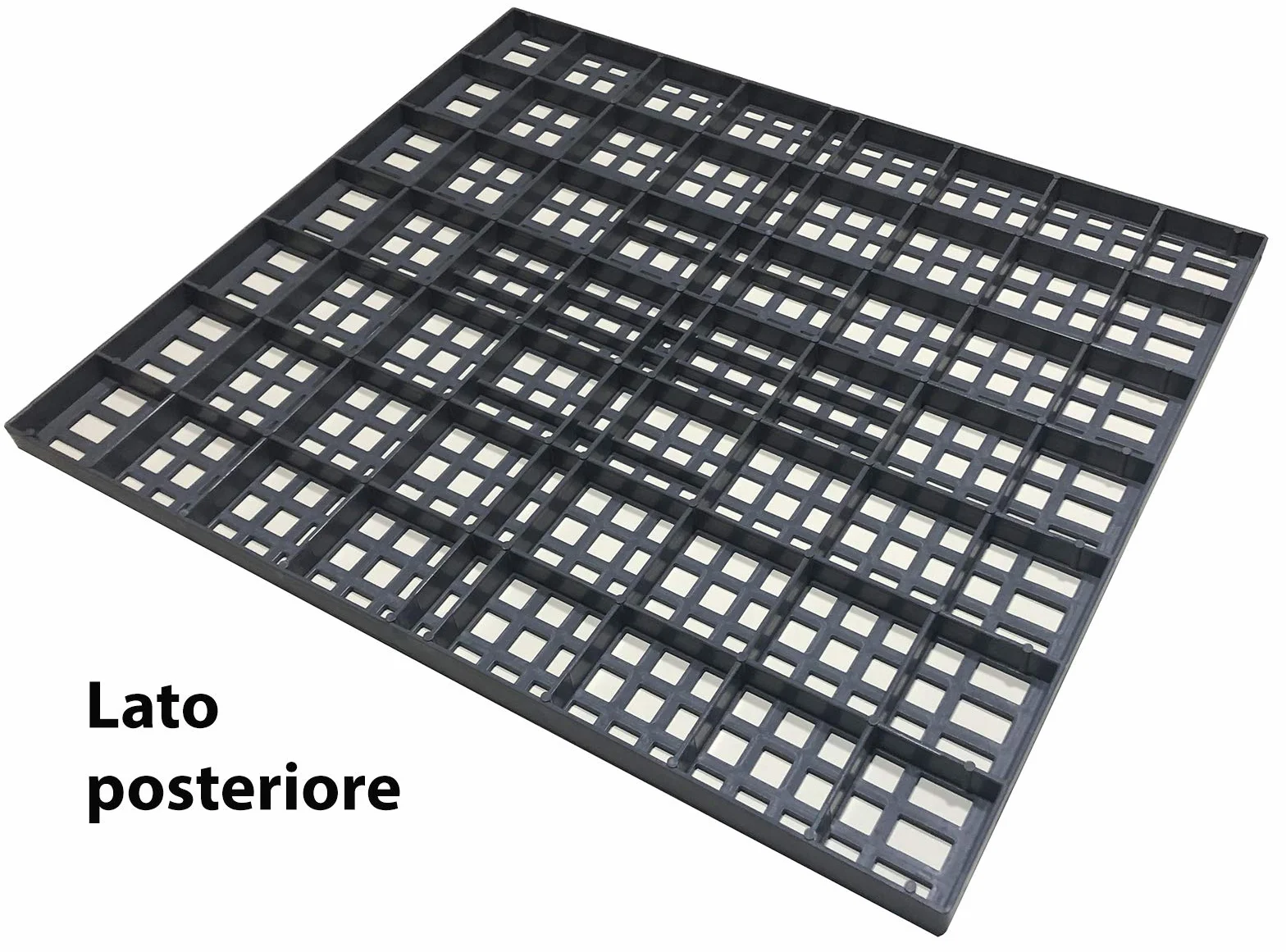 Conigli Fondo Posatoio Monoblocco in PVC per Gabbie Conigliere. Kit da 2 Pezzi. Omaggio Guanti da Lavoro in NBR. Cm 45,6 x 54,3 x H 1,9