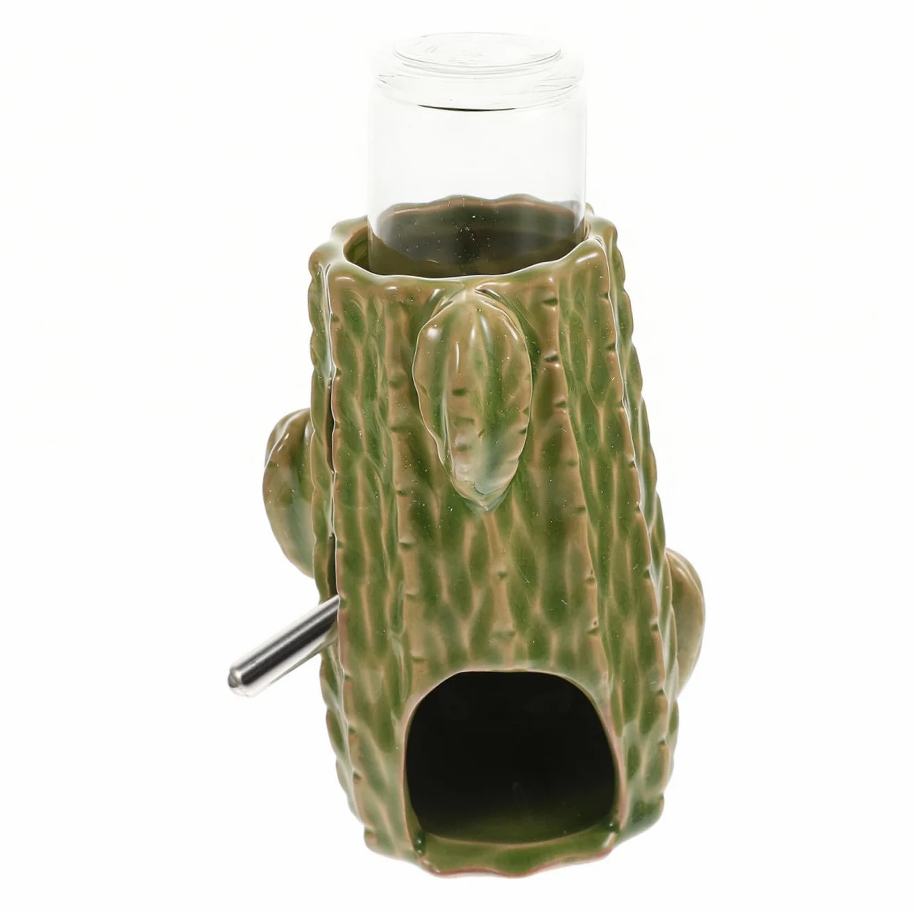Abbeveratoio per Criceti in Ceramica Supporto, Bottiglia D’acqua Verticale 80ml per Piccoli Animali Domestici, Accessorio Pratico per Criceti, Porcellini D’india e Furetti