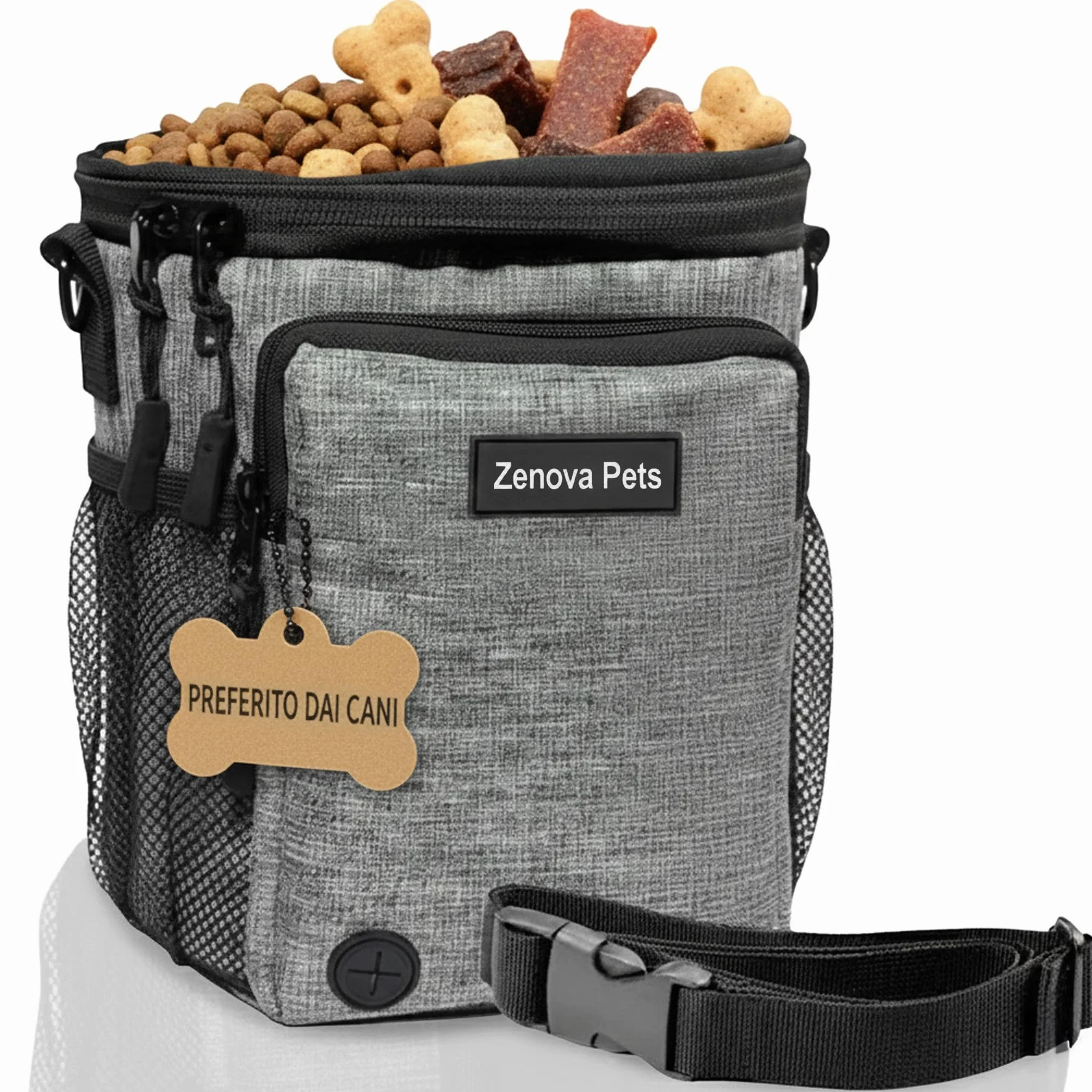 Borsa per Bocconcini per Cani – Borsa da Allenamento Pratica con Cintura Extra – Borsa per Allenamento Cani & Passeggiata – Sacchetto Robusto e Resistente all'Acqua per Cibo e Bocconcini per Cani