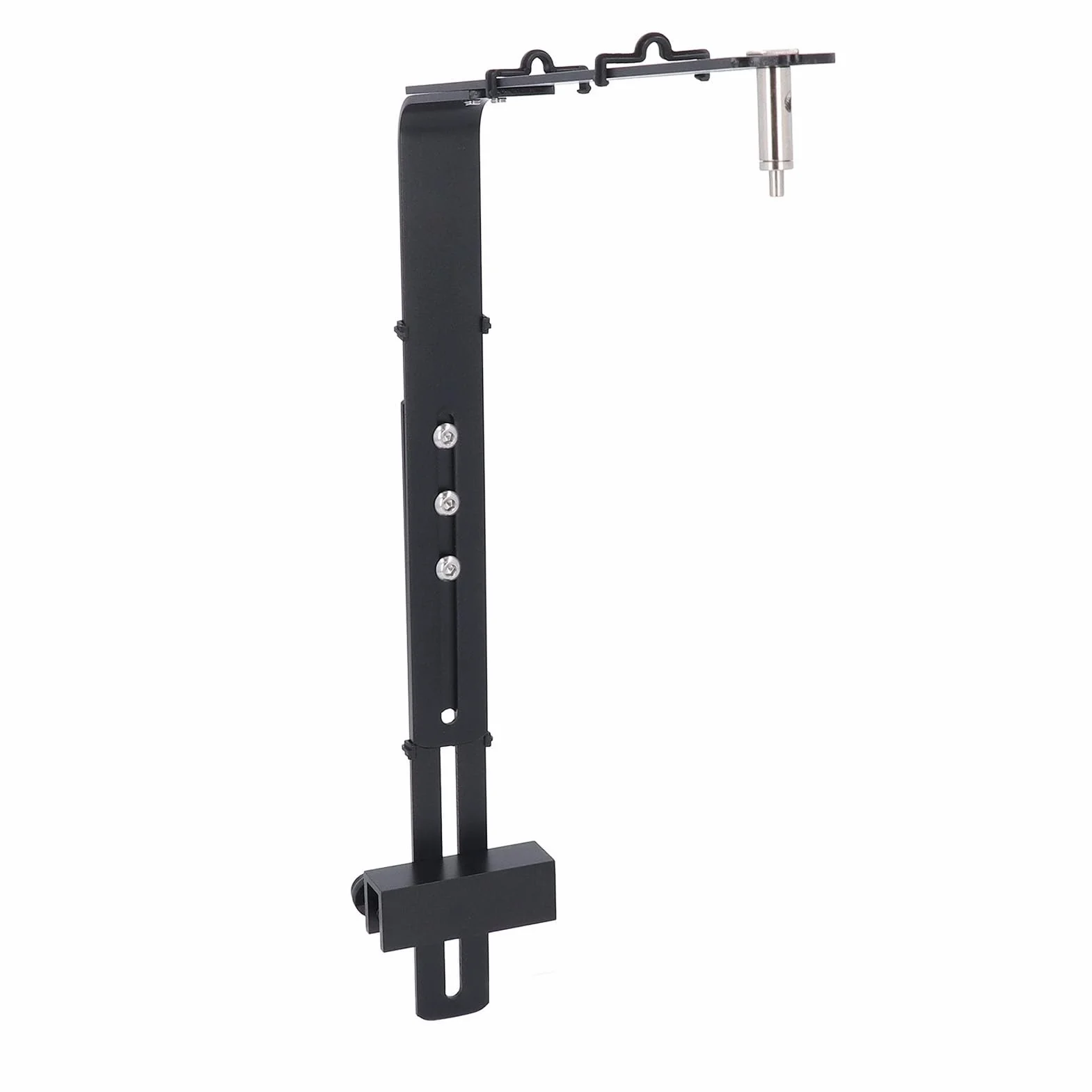 Staffa per Luce per Acquario in Lega di Alluminio Kit Supporto per Luce per Acquario Regolabile in Altezza Professionale per Lampada a Sospensione (Nera)