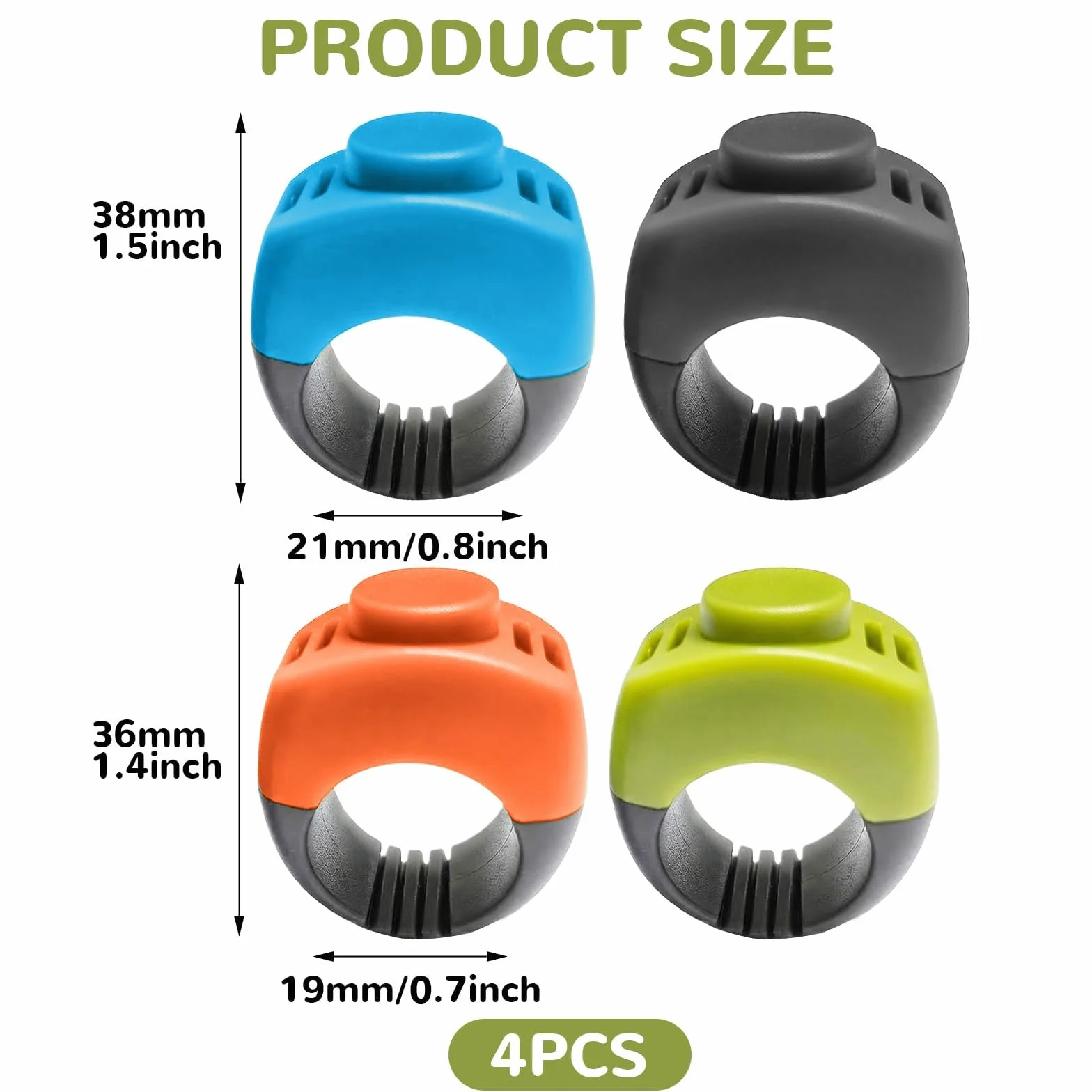 Confezione 4 Clicker per Dita per Cani (19mm/21mm), Pratico Clicker per Addestramento Cane Clicker Cat Clicker Dog per Addestramento di Cani, Gatti E Cavalli, Addestramento al Richiamo