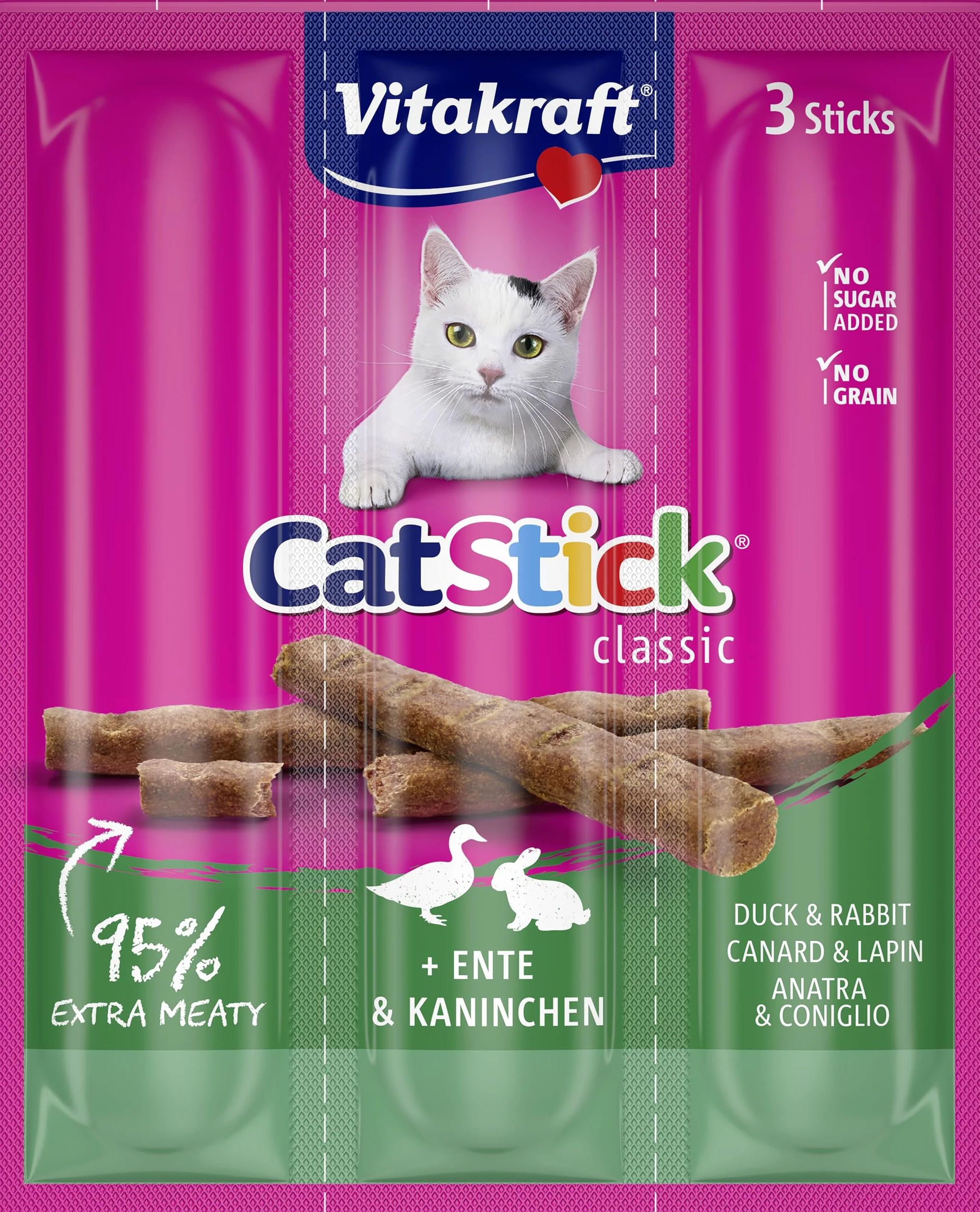 Vitakraft Cat-Stick Mini Anatra e Coniglio