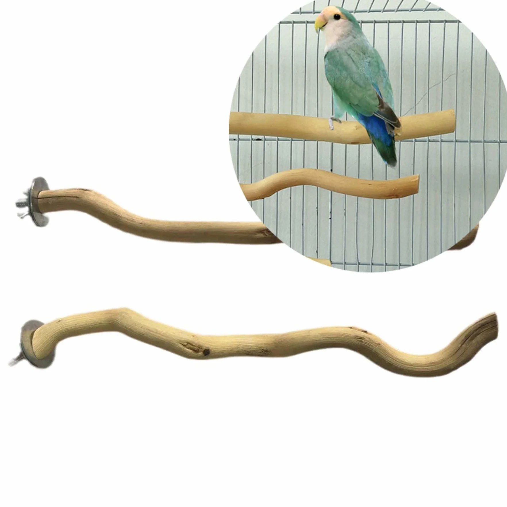 5 Pz Posatoi in Legno di Uccelli, Posatoi per Uccelli, Ramo Naturale Giocattolo Posatoi per Uccelli Legno Naturale per, Cocorite, Fringuelli