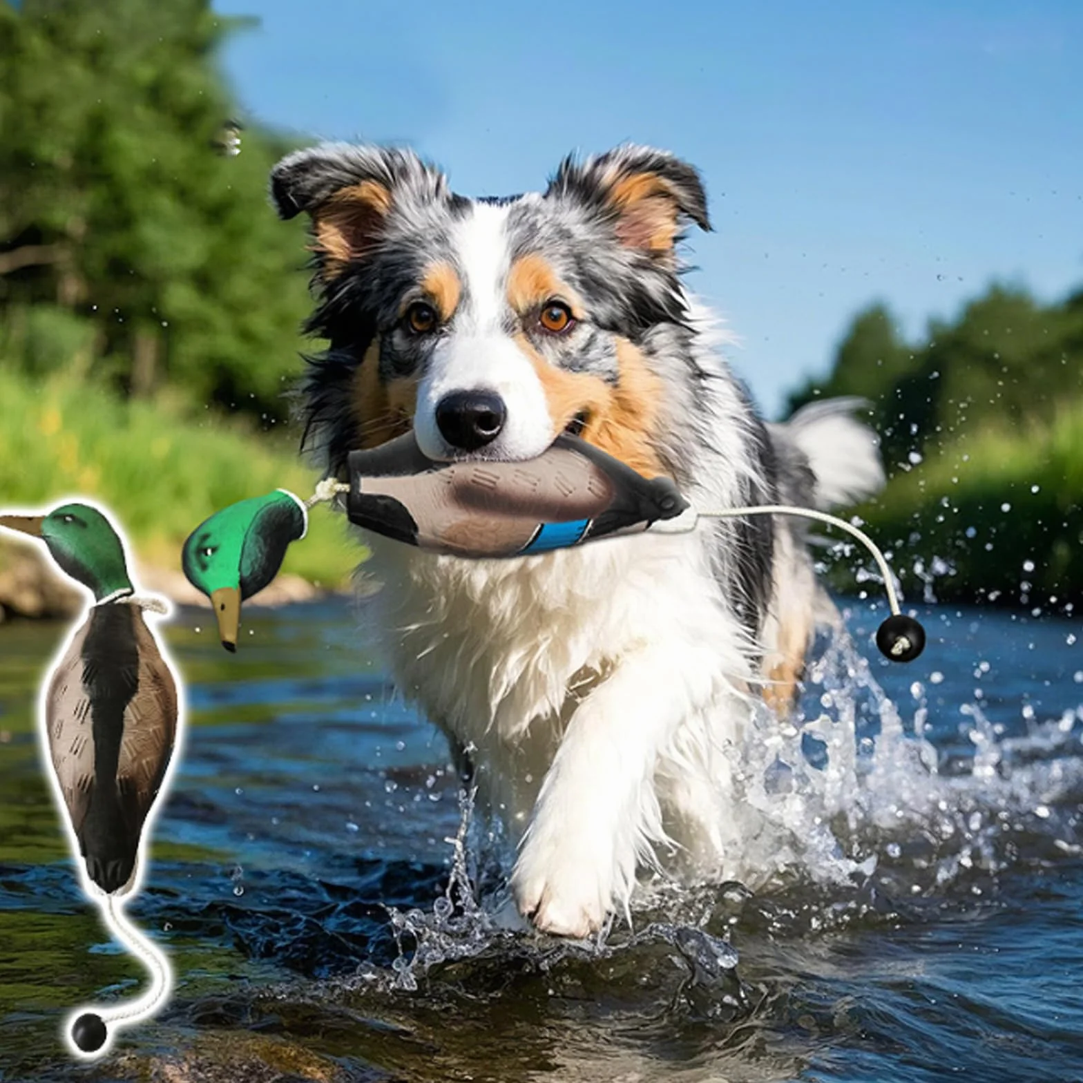 GOMETY Anatre Dummy Paraurti, Mallard Mimics Duck Giocattoli, Dummy Addestramento per cani falsi anatre, accessori per cani da caccia per l'allenamento del cane da caccia Retriever