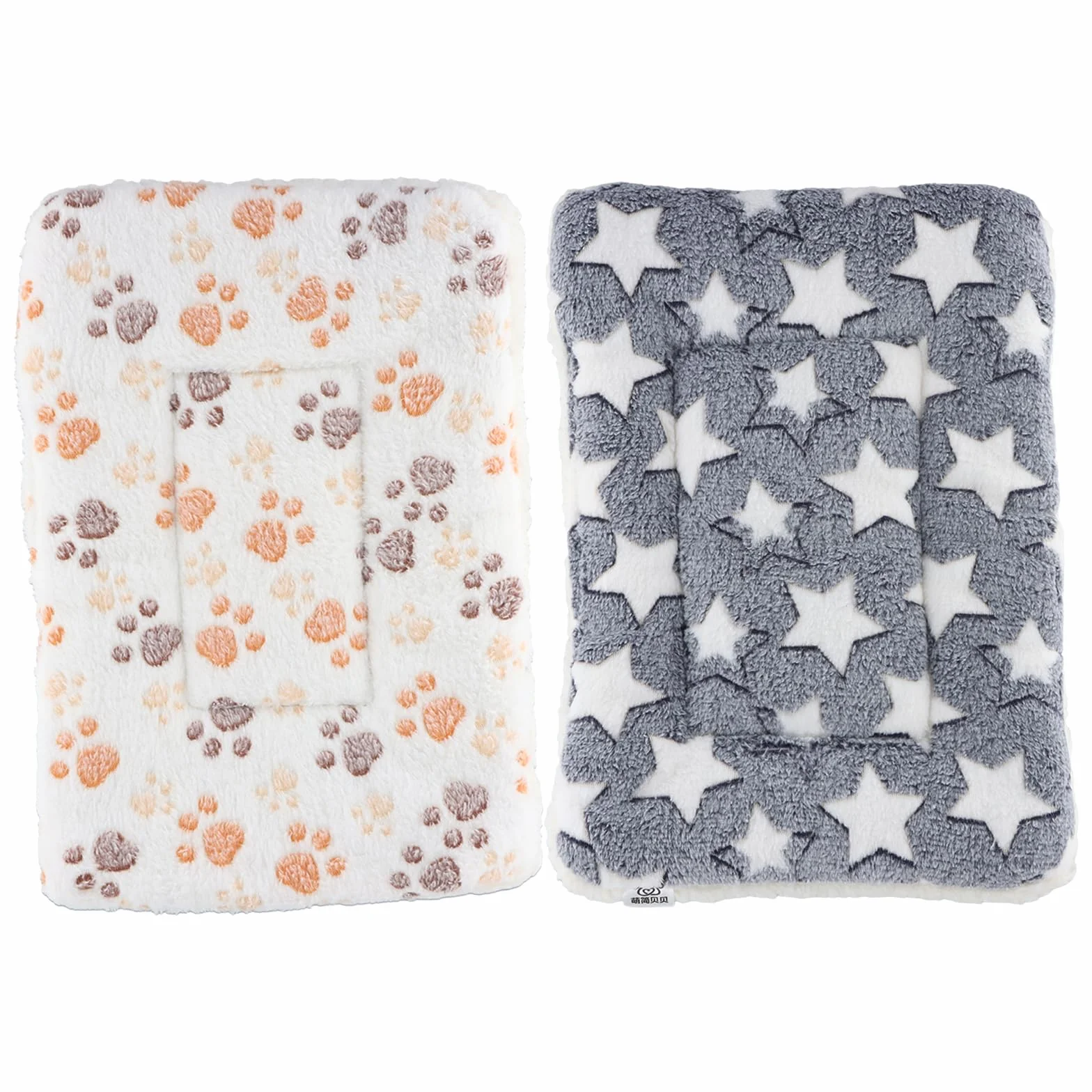 Set 2 Pezzi Cuccia Cane Interno e Gatto Interno, Cuscino Gatto Morbido 40×30 cm, Letto per Porcellino d'India, Tappetino Invernale in Pile Ideale per Caviaviti, Conigli, Criceti
