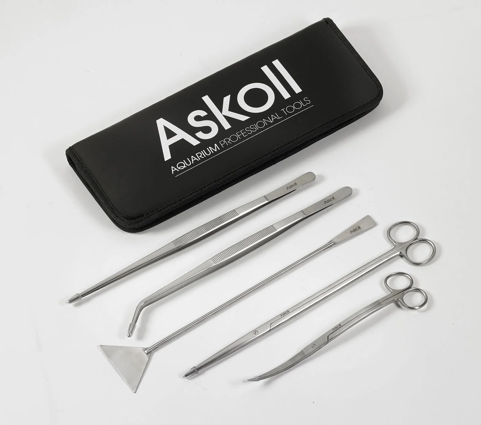 Askoll 005054 Kit di Accessori, Forbici + Pinze + Spatola per la Cura Dell'Acquario