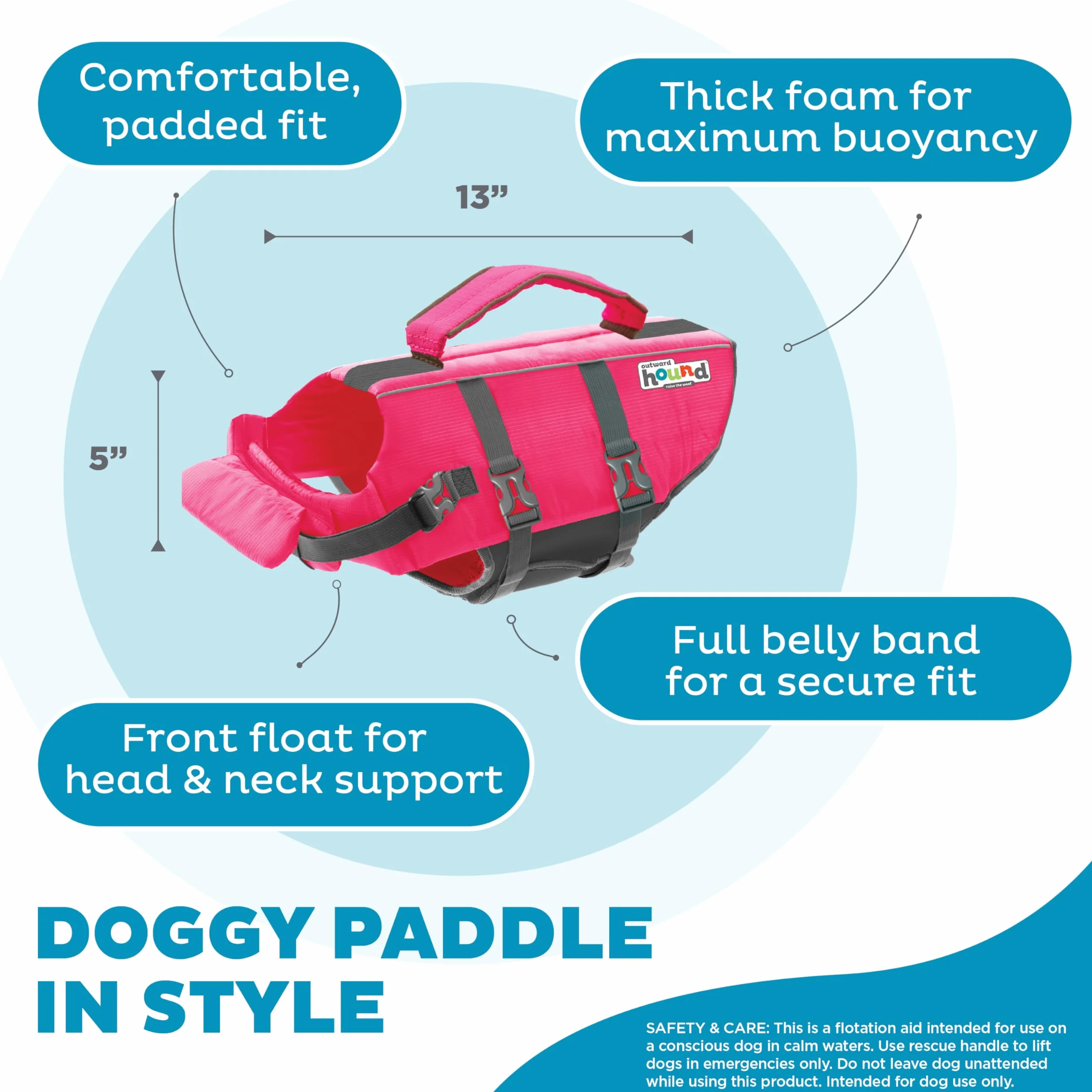 Outward Hound Granby Splash Giubbotto salvagente per cani taglia S