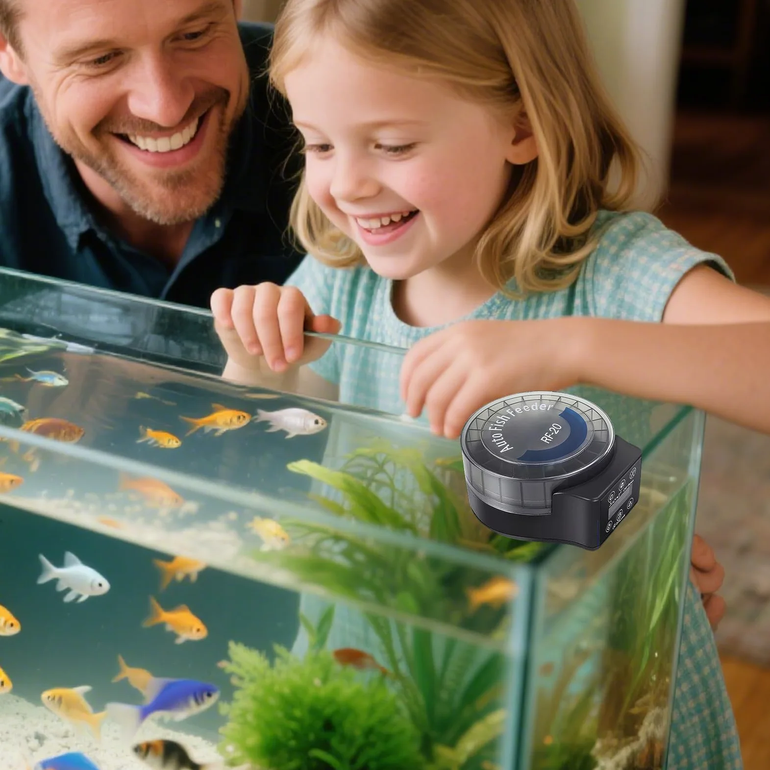 Alimentatore Automatico Per Acquario 6 Timer Alimentatore Automatico per | Alimentatore per Pesci Programmabile per Tartarughe Betta Axolotl Gamberi Acqua Dolce e Salata
