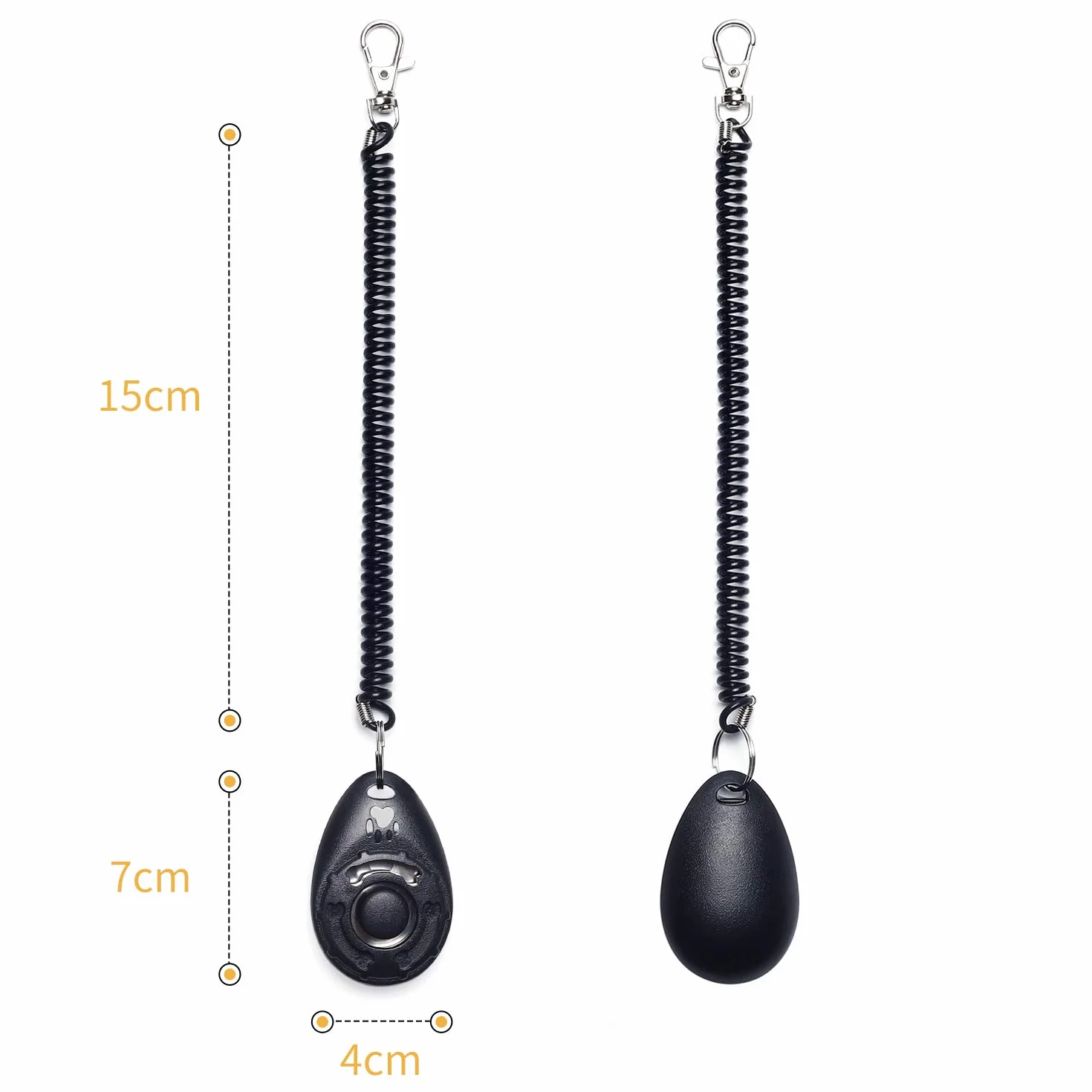 Toozey Clicker per Cani 5 Pezzi, con Cinturino da Polso, clicker con Grande Bottone, in 5 Colori, e-Book Bonus