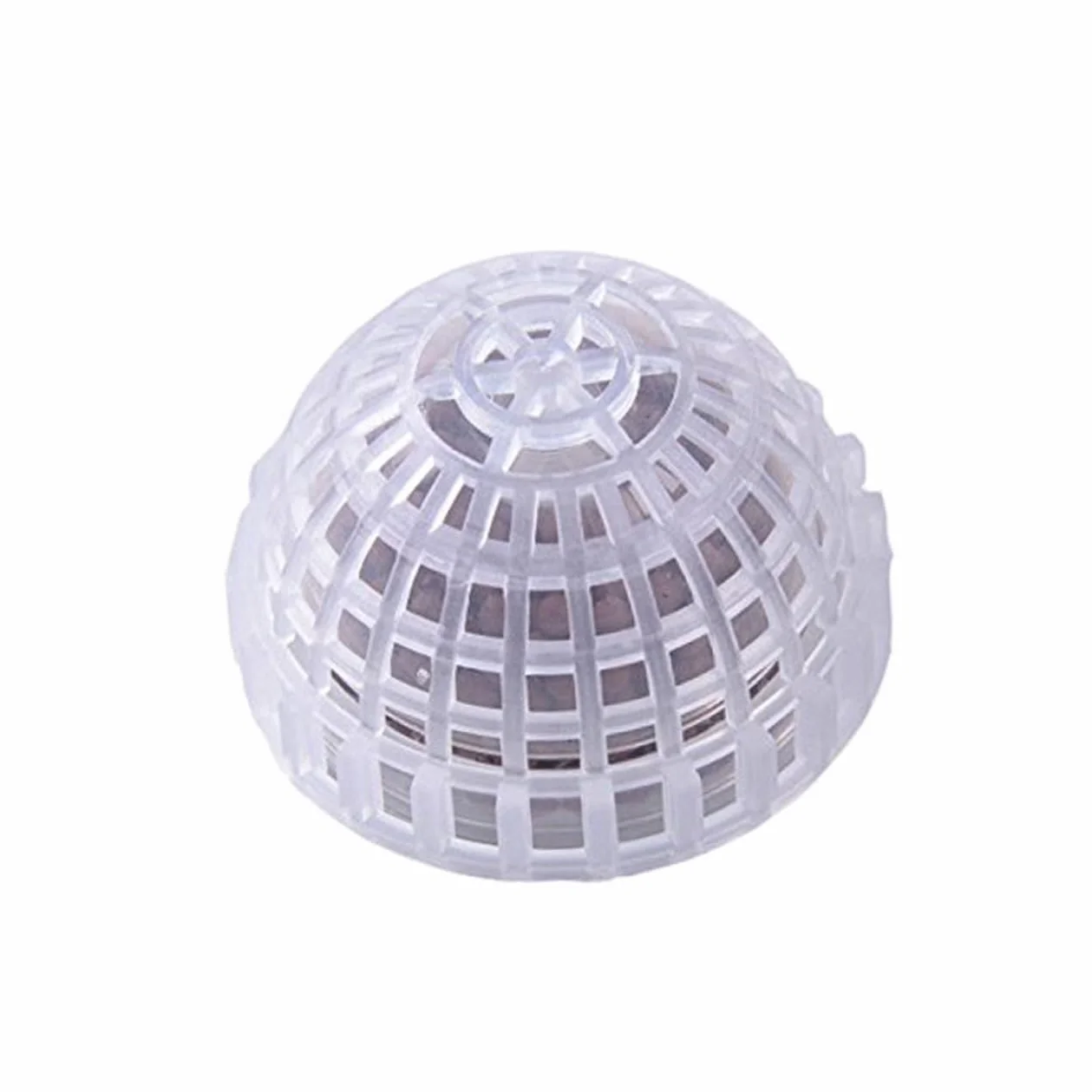 Casa Decorativa per Gamberetti Trasparente Sfera di Muschio in Plastica per Acquari, Struttura a Vite, Purifica L'acqua e Favorisce la Crescita delle Piante Acquatiche