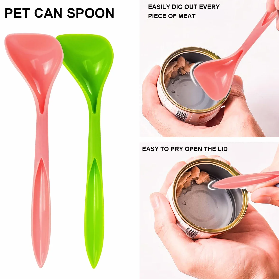 4 Pezzi Coperture per Lattine per Animali, Ucoperchi Universali in Silicone per Barattoli di Latta per Cani e Gatti Coperchi con 2 Cucchiai per la Conservazione del Cibo per Cane e Gatto