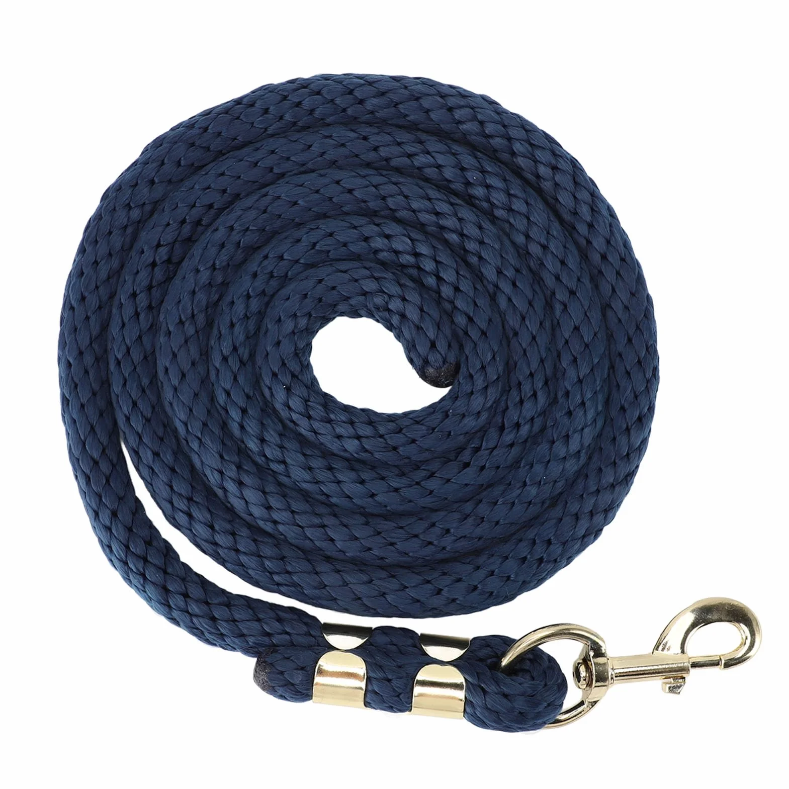 Horse Lunge Line Corda antirottura con gancio Corda allenamento in acciaio inossidabile PP resistente 2 m per maneggiare i cavalli a piedi (Blu navy)