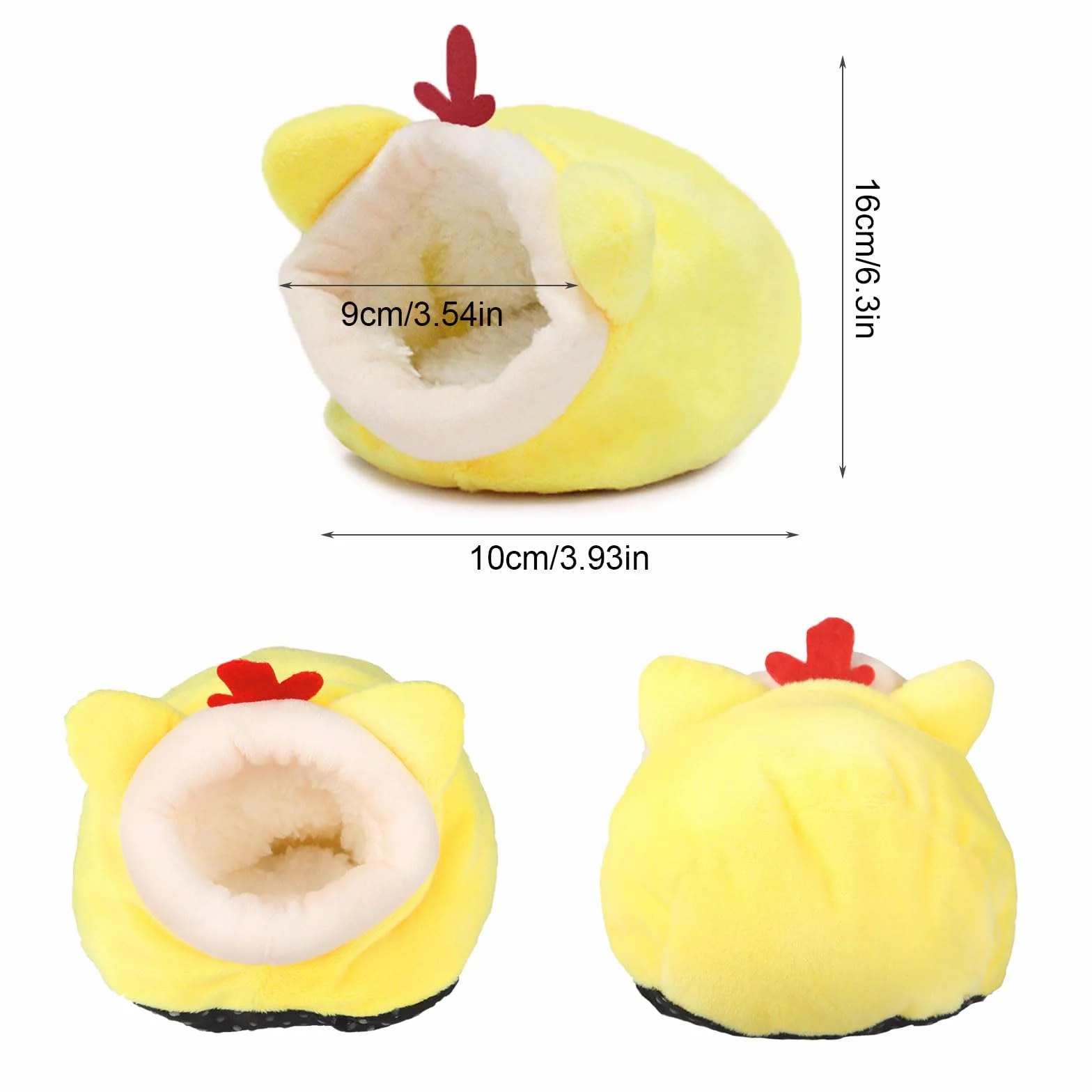 SKHAOVS 2 Pezzi Cuccia Per Criceto,Gabbia per Nidi Invernali per Piccoli Animali,Piccoli Animali Letto,Warm Nido di Cotone,Cuccia Lettino Nido per Criceti per Riccio Criceti Scoiattoli(Rosso Giallo)