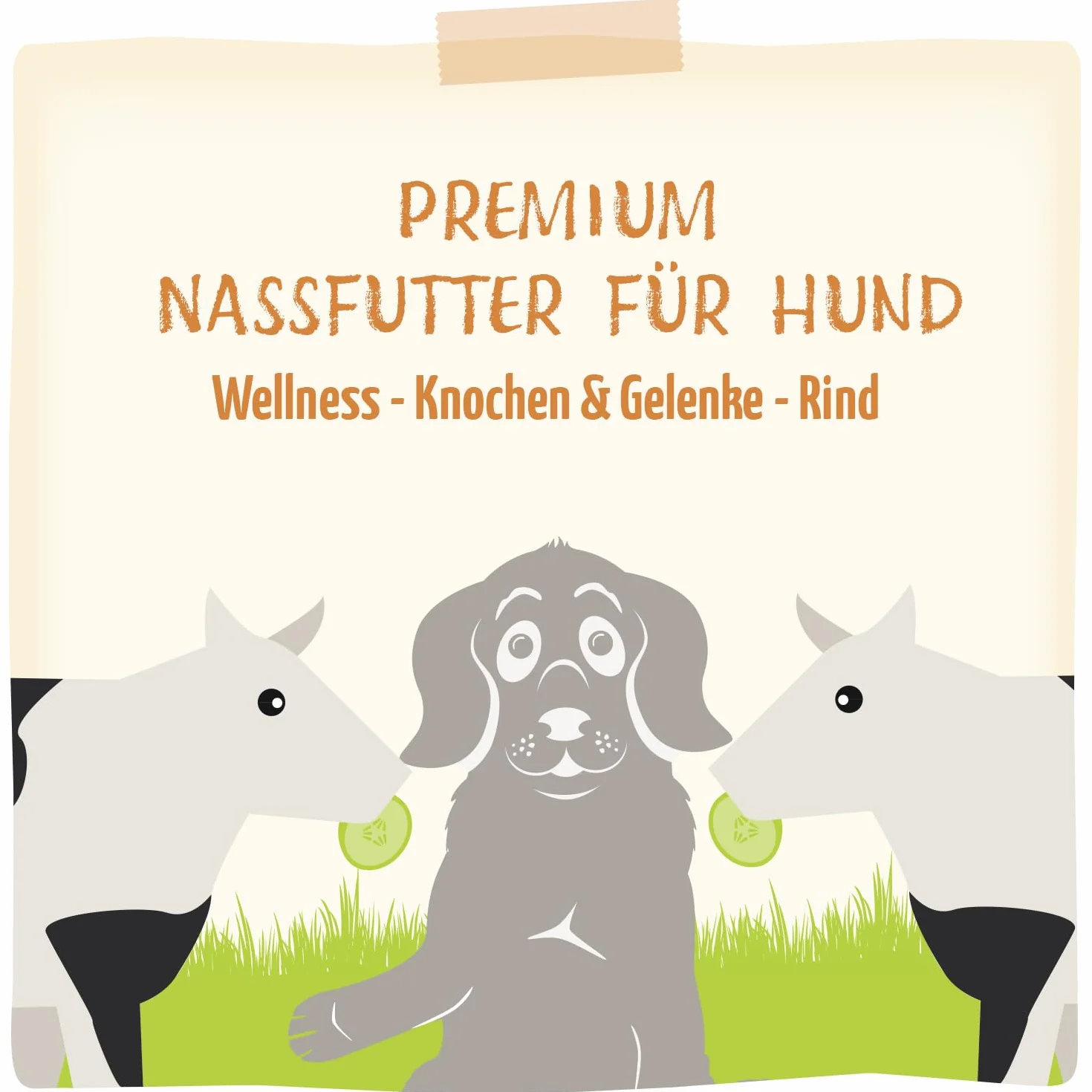 MjAMjAM - Cibo umido premium per cani - Benessere - Ossa e articolazioni - Beef, confezione da 6 (6x200g), senza cereali