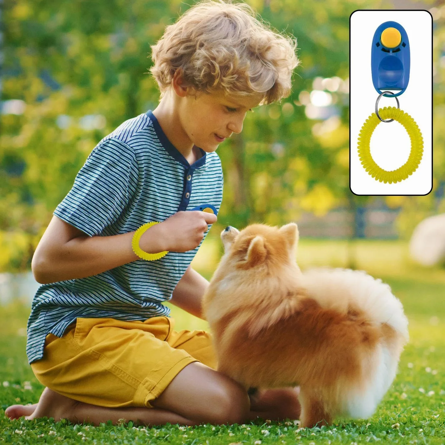 8 Pezzi Addestratore per Animali Domestici, Forniture per Animali Domestici, Strumenti di Assistenza per Addestramento per Cani, Clicker di Addestramento per Cani.