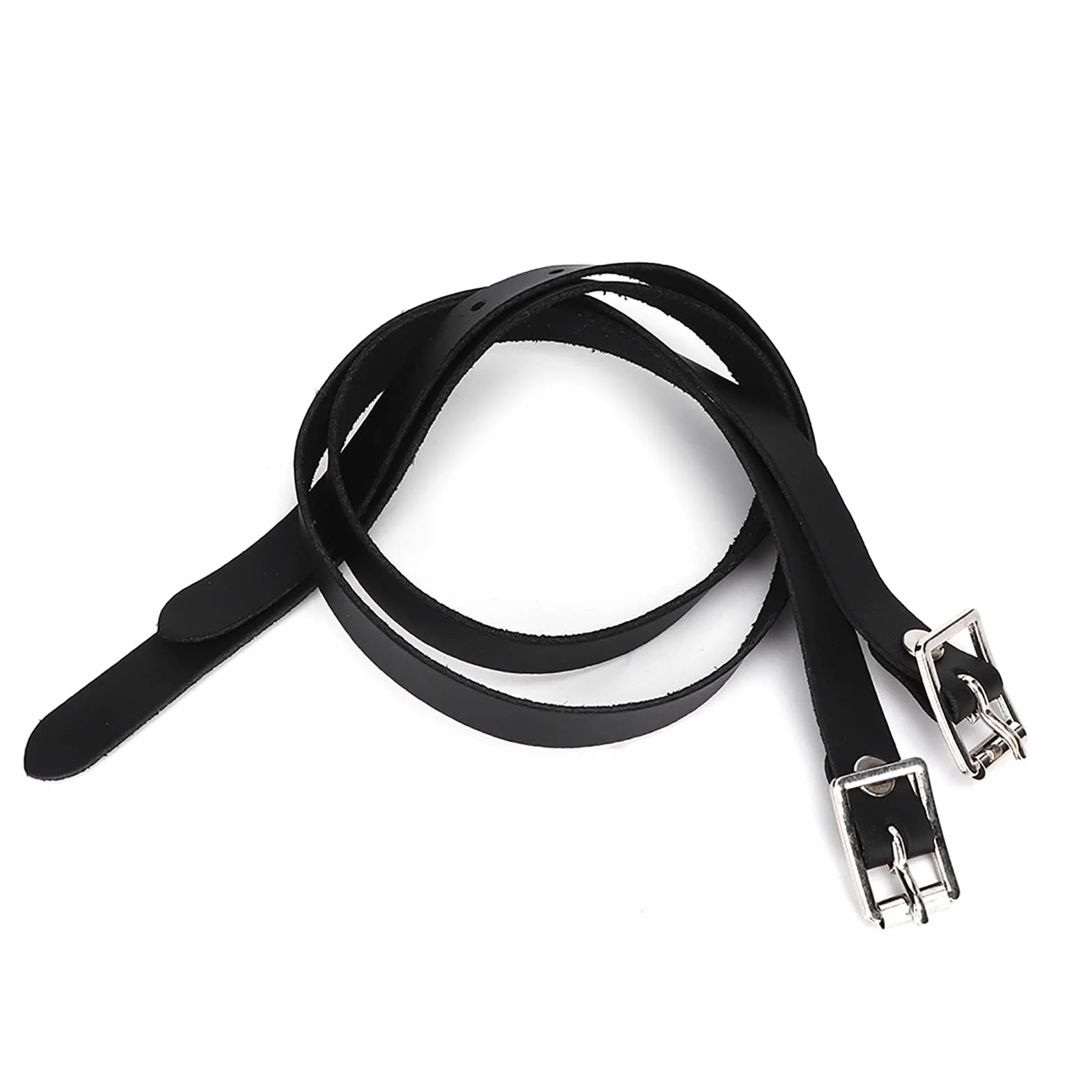 Sheens Cinghie cilindriche, 1 Paio di Cinghie da Equitazione in Pelle allungate da 50 cm con Fibbia in Acciaio Inossidabile per Il Controllo dell'equitazione equestre
