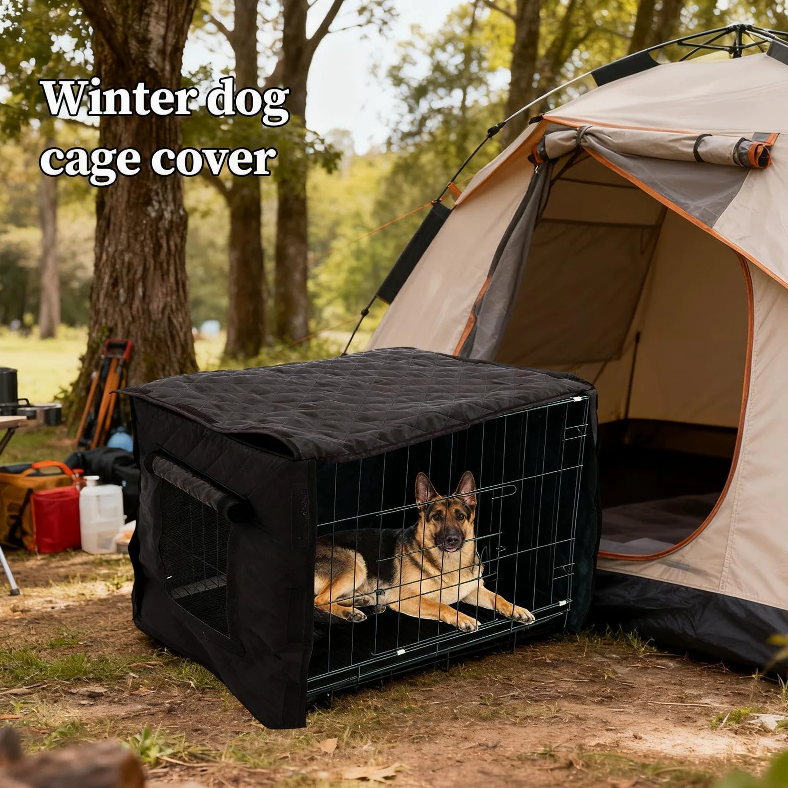 Copertura Per La Cuccia Dei Cani Ombreggiatura Traspirante Per Gabbia | Impermeabile Isolato Copertura Per Cuccia Per Inverno Interno Viaggio Recinto Da Esterno Casa