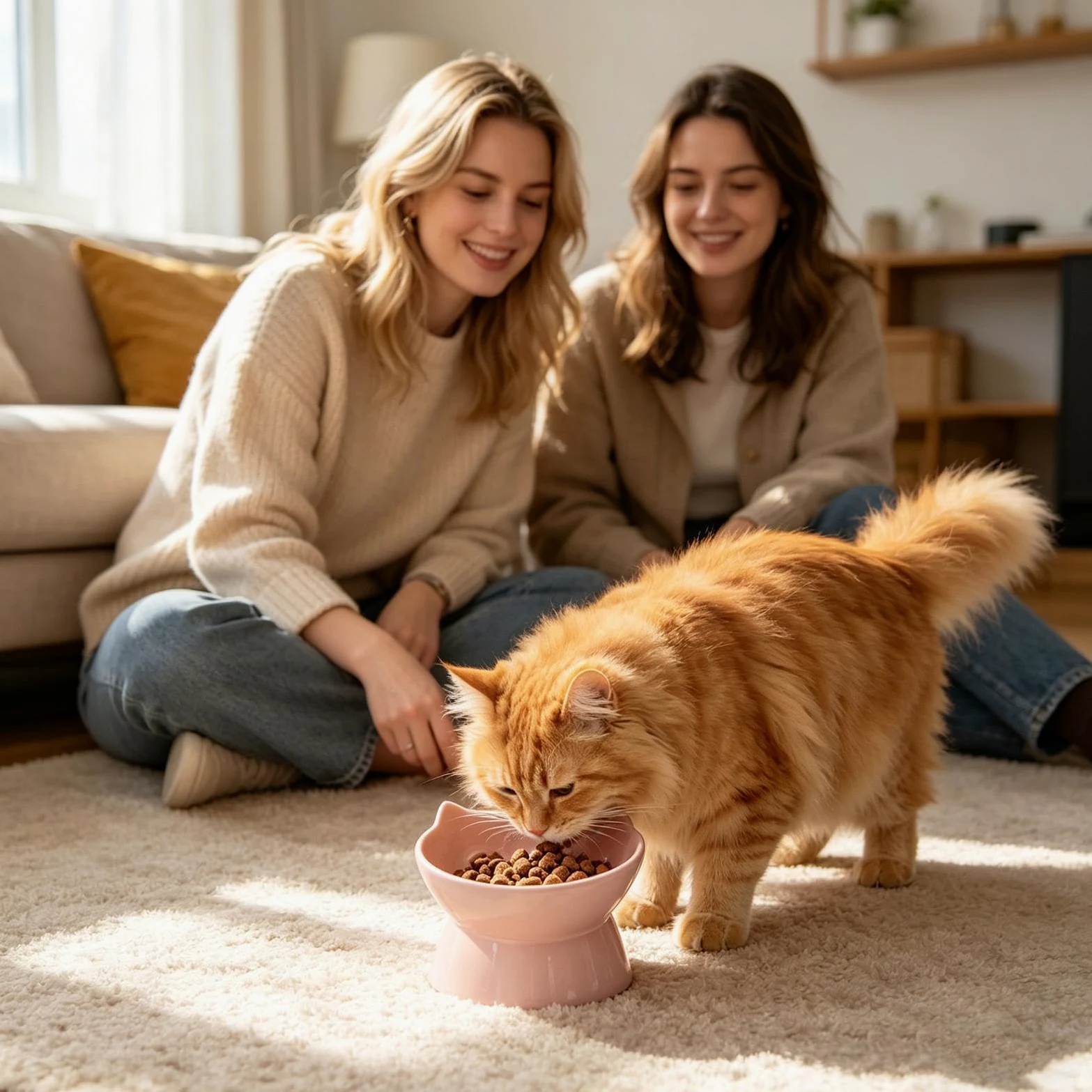 Sopraelevata Per Gatti Mangiatoia Lenta Anti-Ingordigia in Ceramica | Alta Per Il Cibo Dei Gatti Adatto A Patio Appartamento Soggiorno Zona Pranzo Cucina Casa Negozio Di Animali