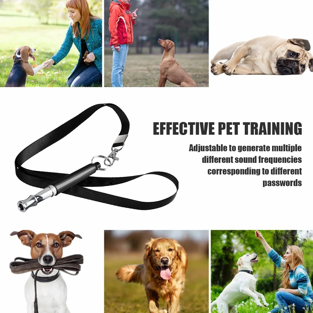 Fischietto per Cani per Il Richiamo dei Fischietto per Cani Antiabbaio Silenzioso Fischietto Ultrasuoni per Cani Regolabile Fischietto Antiabbaio per Cani con Cordoncino