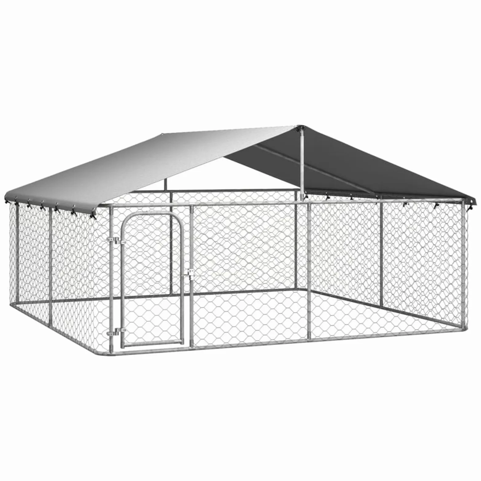 Homgoday Cuccia per cani da esterno con tetto, 300 x 300 x 150 cm, cuccia per cuccioli di cane, recinto da giardino, gabbia per recinto, box adatto per cani, cuccioli, gatti e conigli, animali e