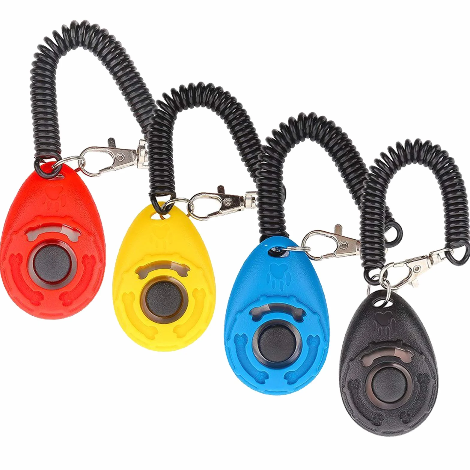 Diyife Clicker per Cani, [4 PCS, Multicolore][Nuova Versione] Clicker Addestramento Cani Formazione Clicker con Cinturino da Polso per Cane,Gatto,Cavallo,ECC.