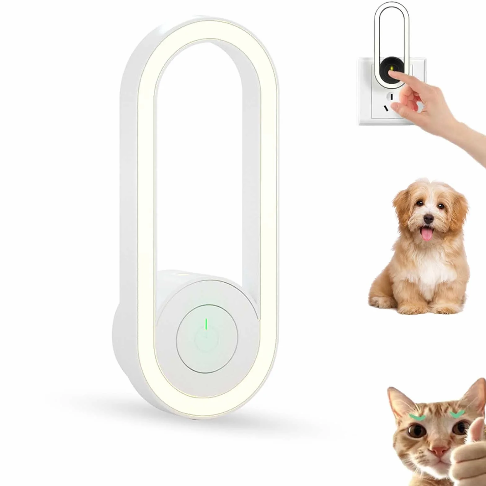 Pawshield Ultrasonic Home Guardian Cat Calmer Comfort Shield 360° per gatti protezione cani e gatti ambiente tranquillo white
