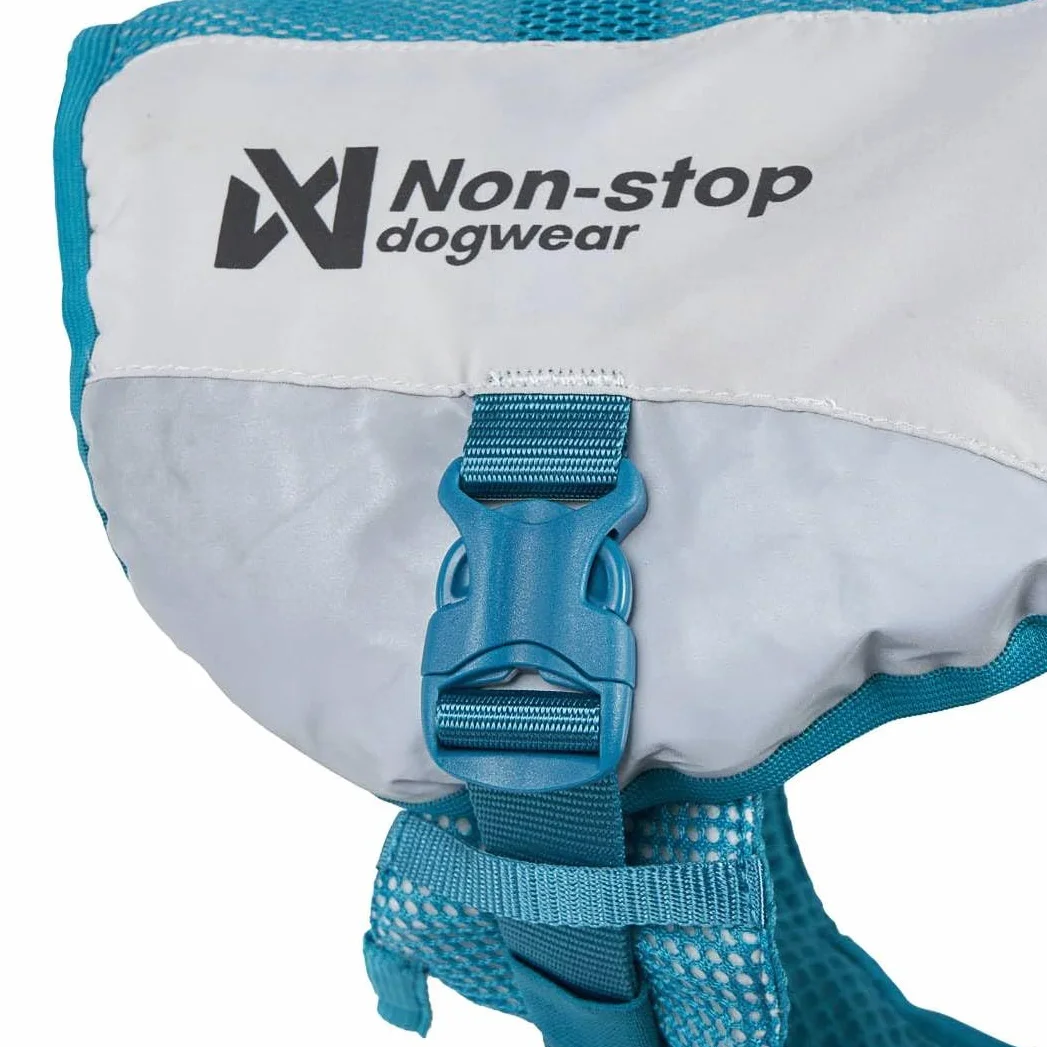 Non-Stop Dogwear Gilet rinfrescante per cani, grigio chiaro/verde acqua (M)