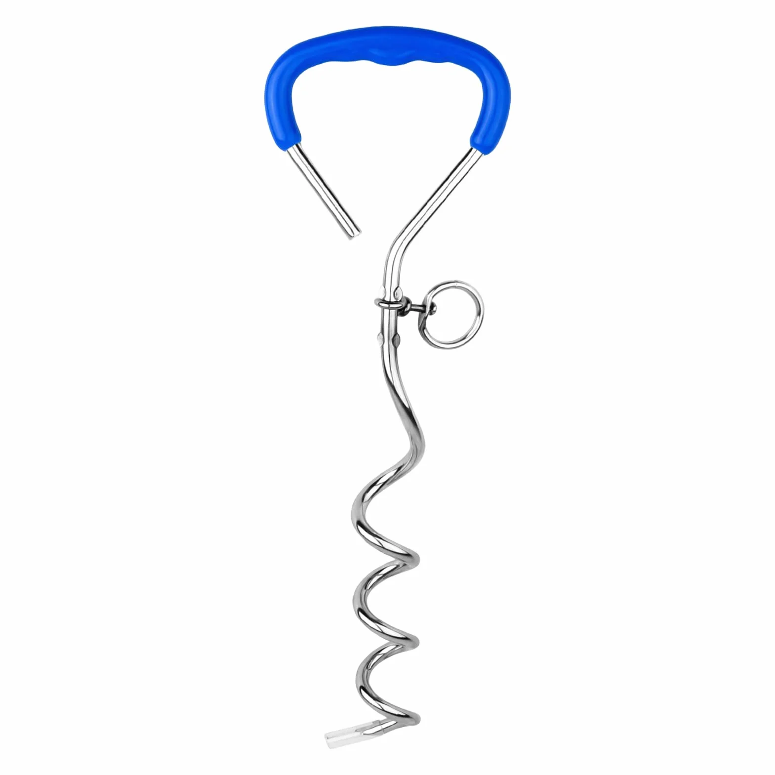 Pallone di ancoraggio, 40 cm x 9 cm, 1 pezzo, ancoraggio a terra, per cani di grandi dimensioni, ancora, blu/nero