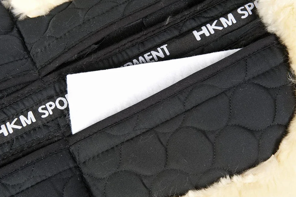 HKM Sports Attrezzature 68252 Correzione Pad di pecora, naturale