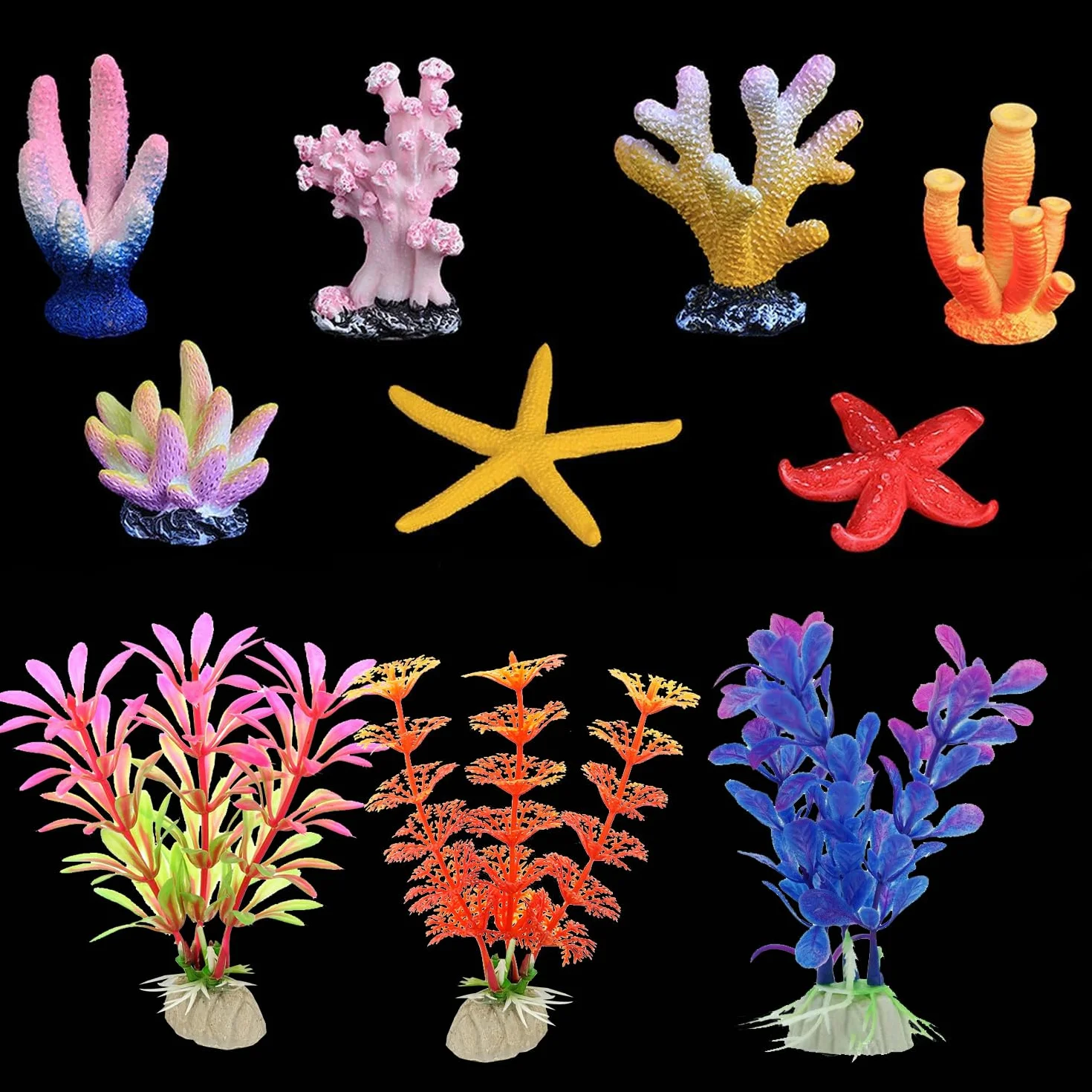 Corallo Acquario Decorazioni Piante Acquatiche Ornamenti Confezione da 10