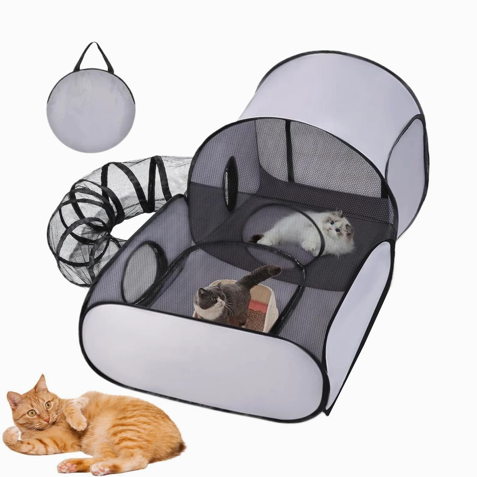 Giochi Gatti Area pieghevole per esercizio e giocattoli interattivi | Area Cani Casa Gatti Tenda Per Interni Ed Esterni Cuccioli Piccoli Animali Viaggi E Campeggio